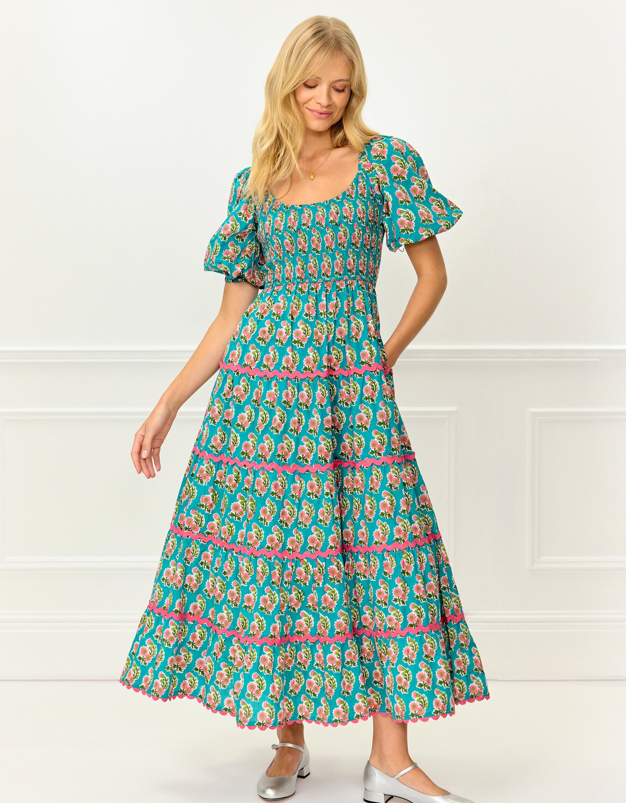 Pink City Prints Algarve Zinnia Angelina Dress