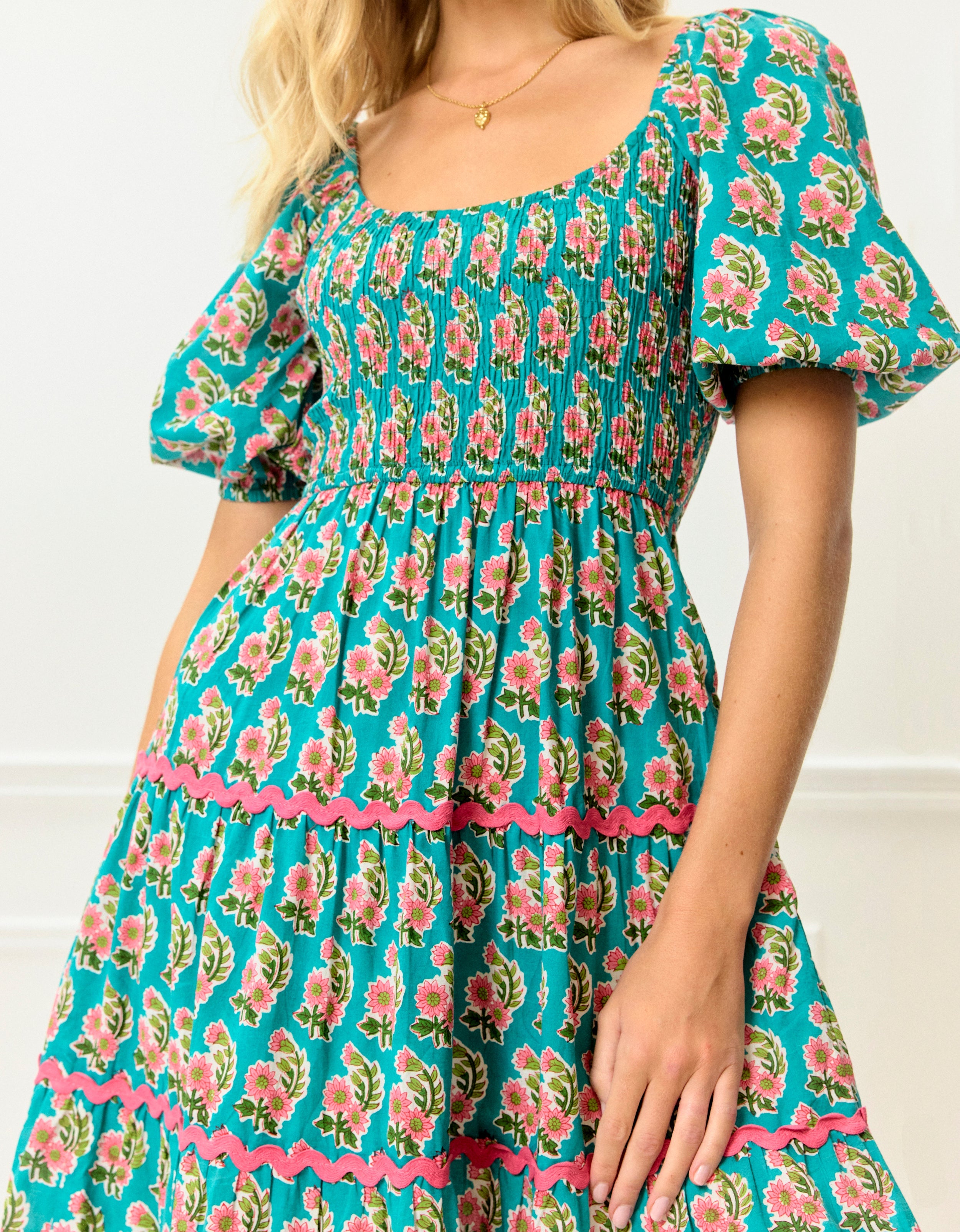 Pink City Prints Algarve Zinnia Angelina Dress