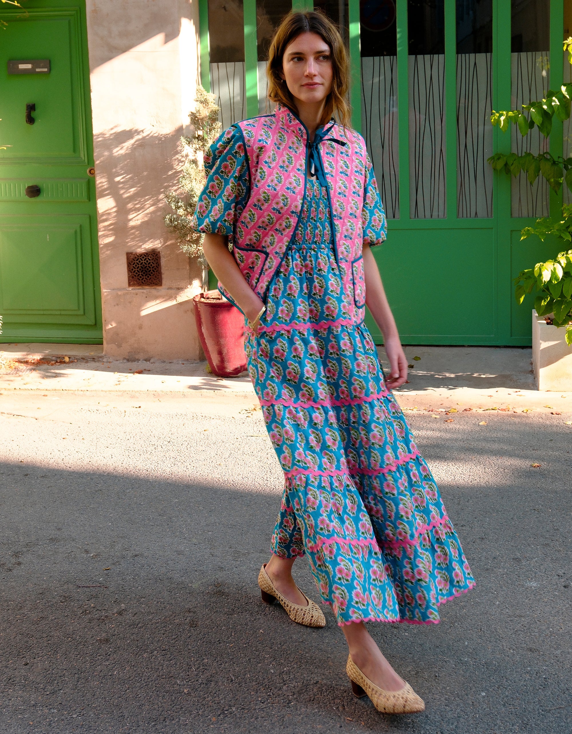 Pink City Prints Algarve Zinnia Angelina Dress