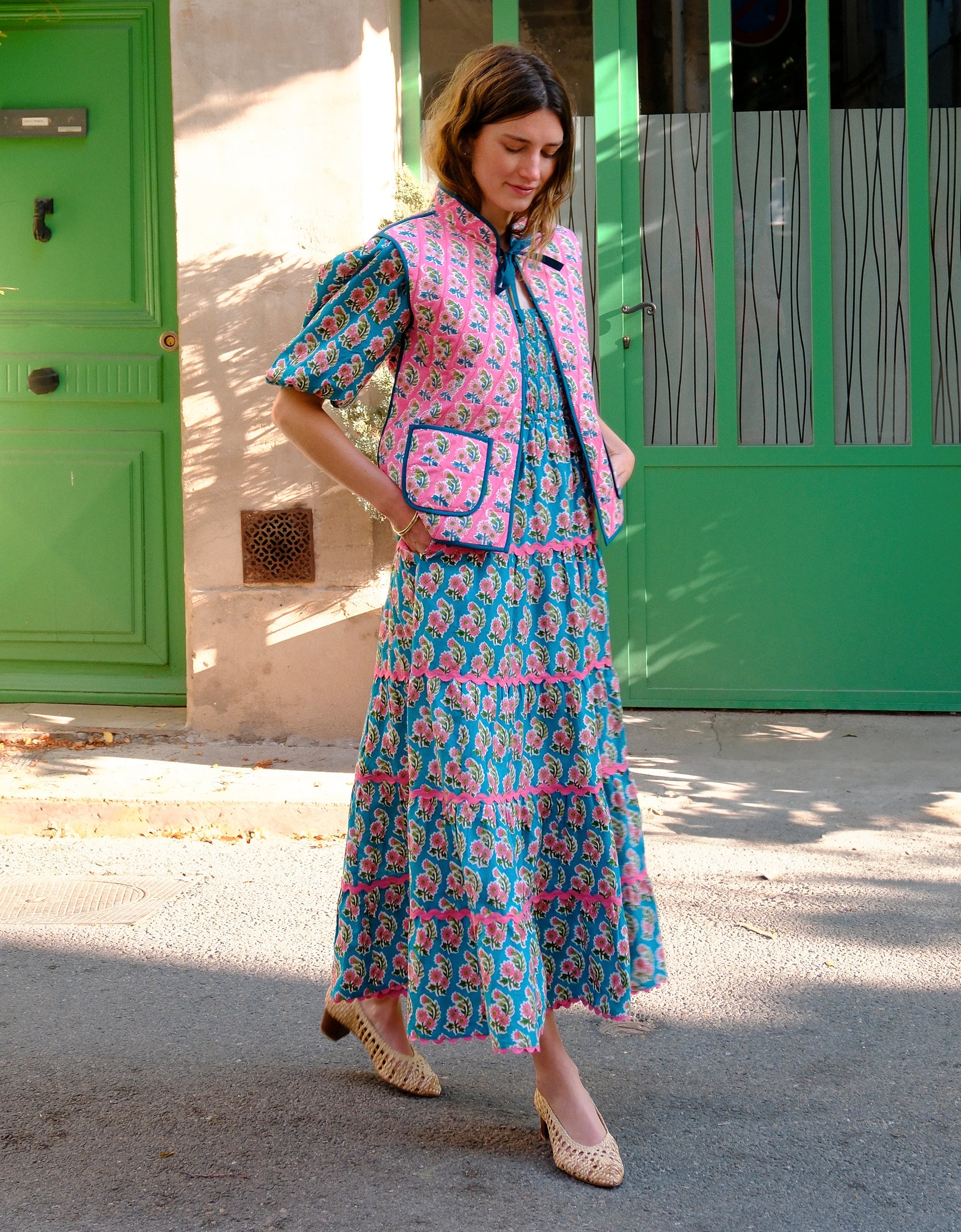Pink City Prints Algarve Zinnia Angelina Dress