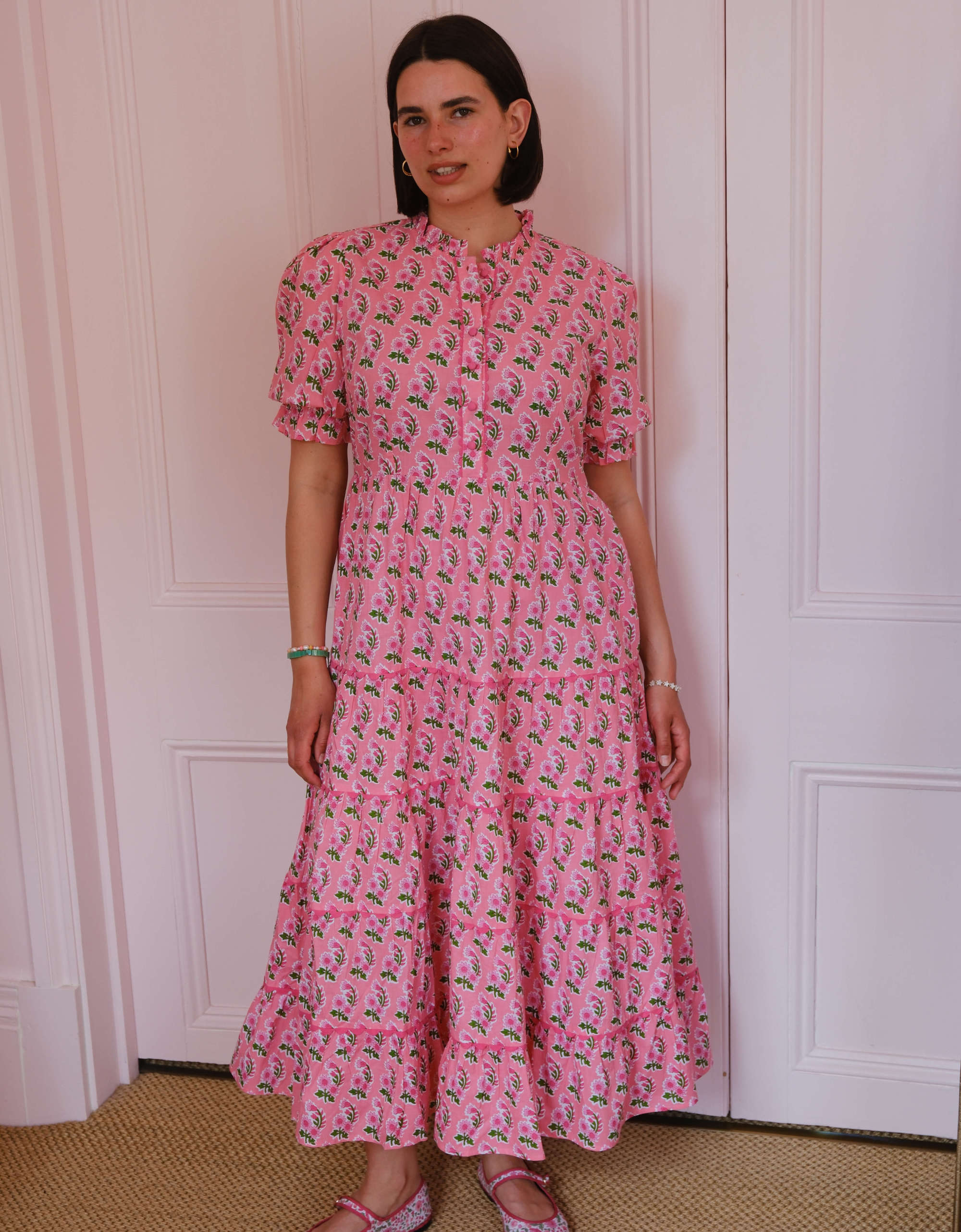 Pink City Prints Bubblegum Zinnia Matilda Dress