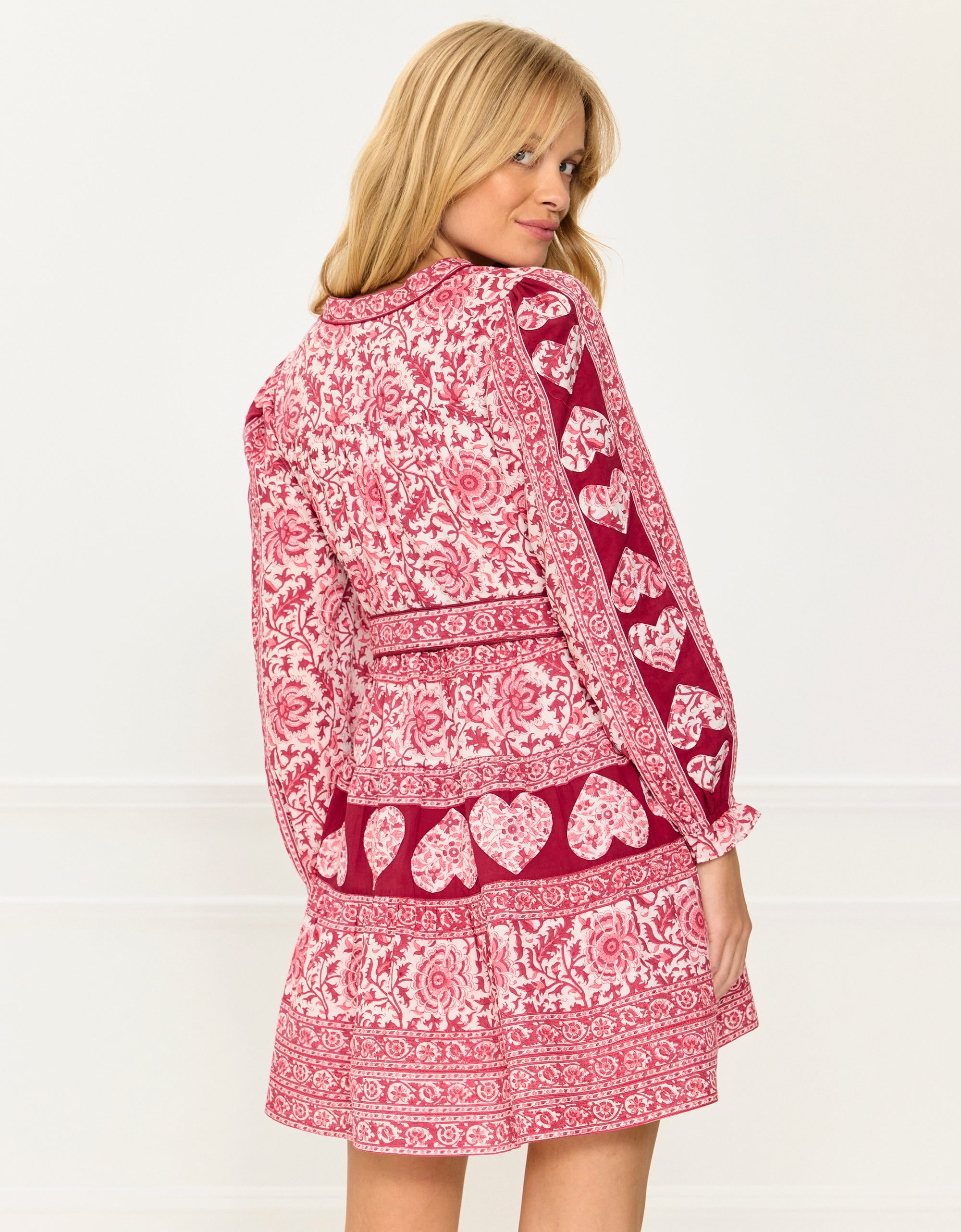Pink City Prints Burgundy Patchwork Gemma Mini