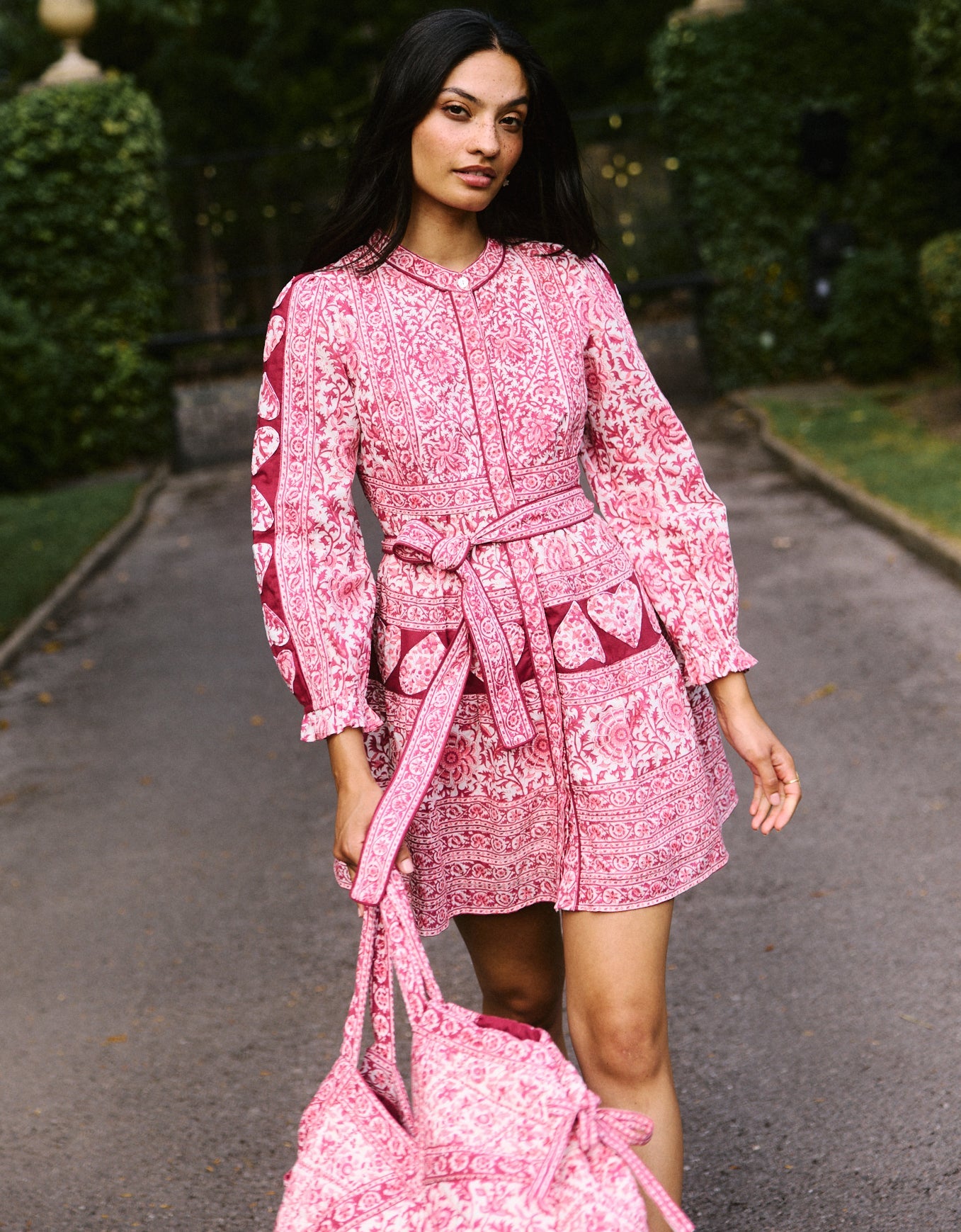 Pink City Prints Burgundy Patchwork Gemma Mini