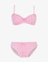 Pink City Prints Candy Floss Gingham Bra and Pants Set