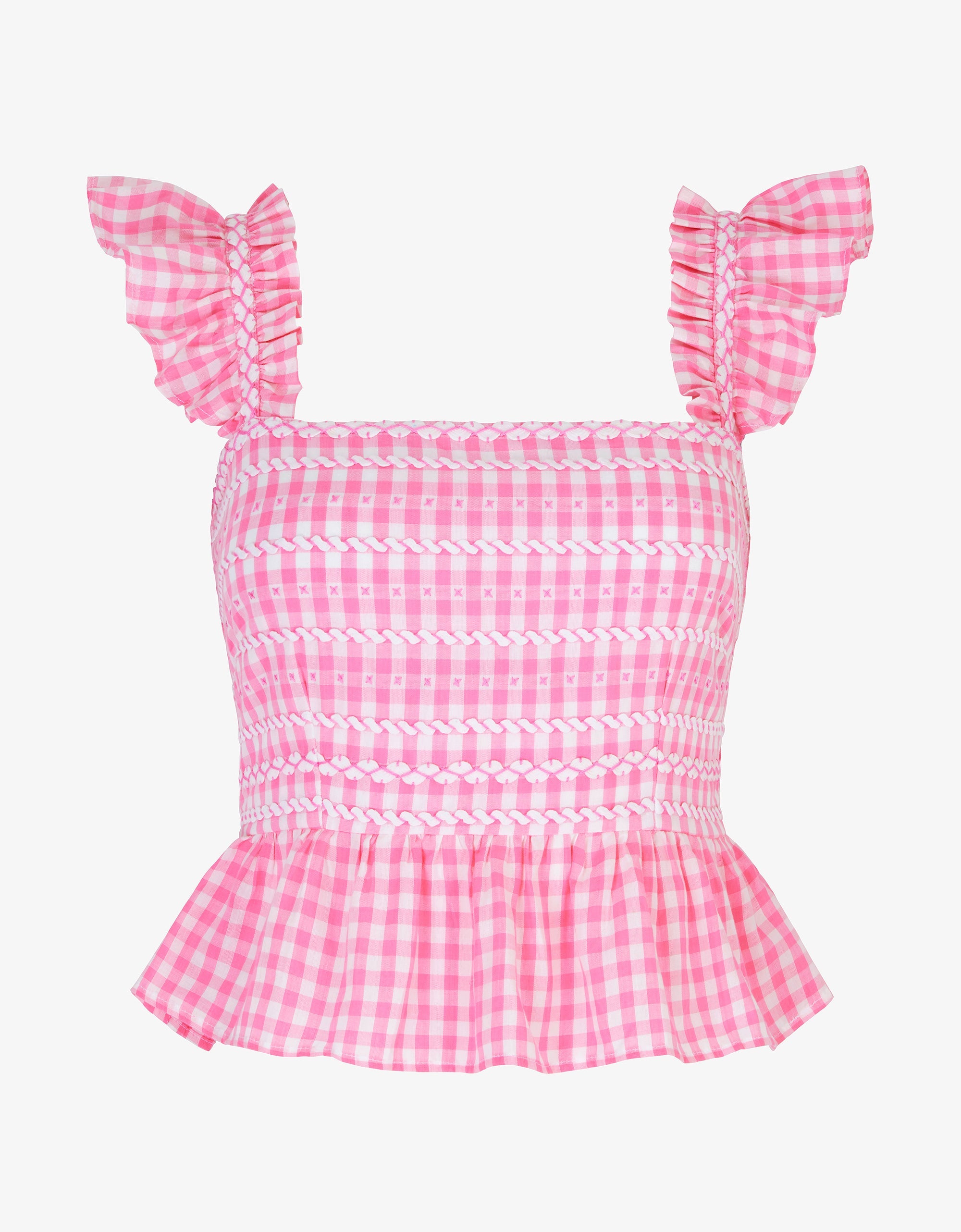 Pink City Prints Candy Floss Gingham Kolkata Top
