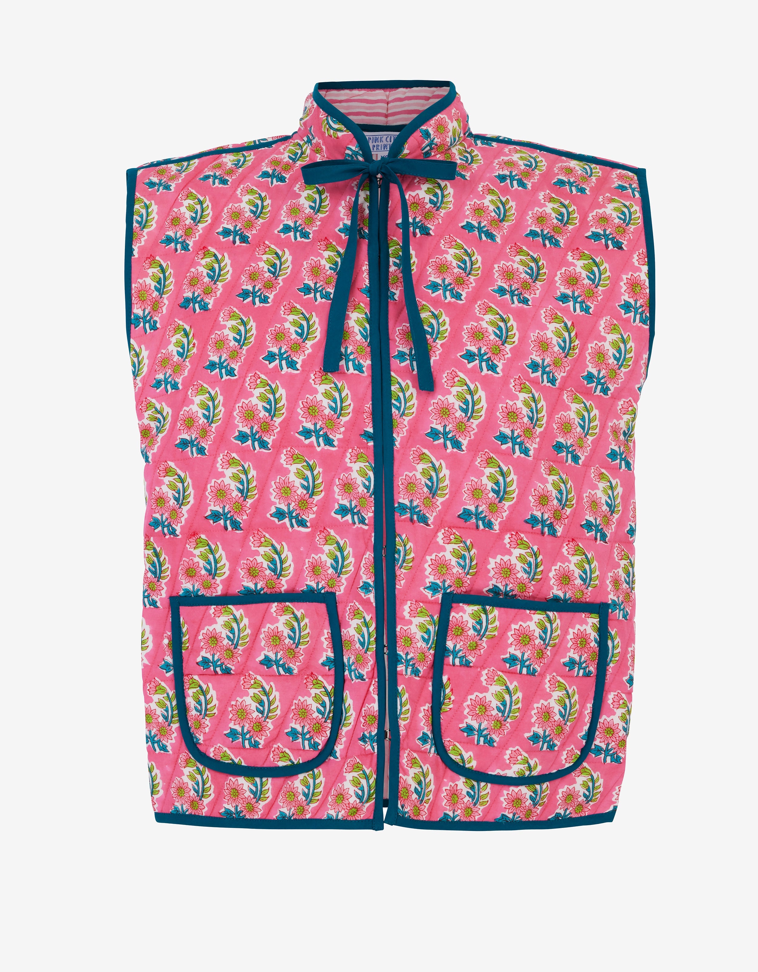 Pink City Prints Candy Zinnia Maggie Gilet