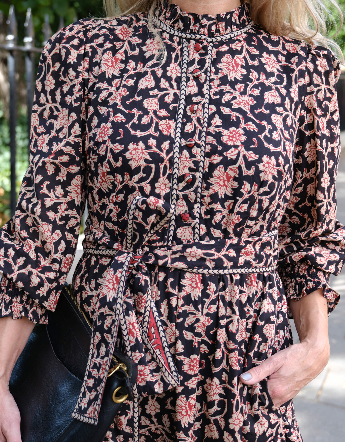 Pink City Prints Chanderi Jaal Matilda Dress