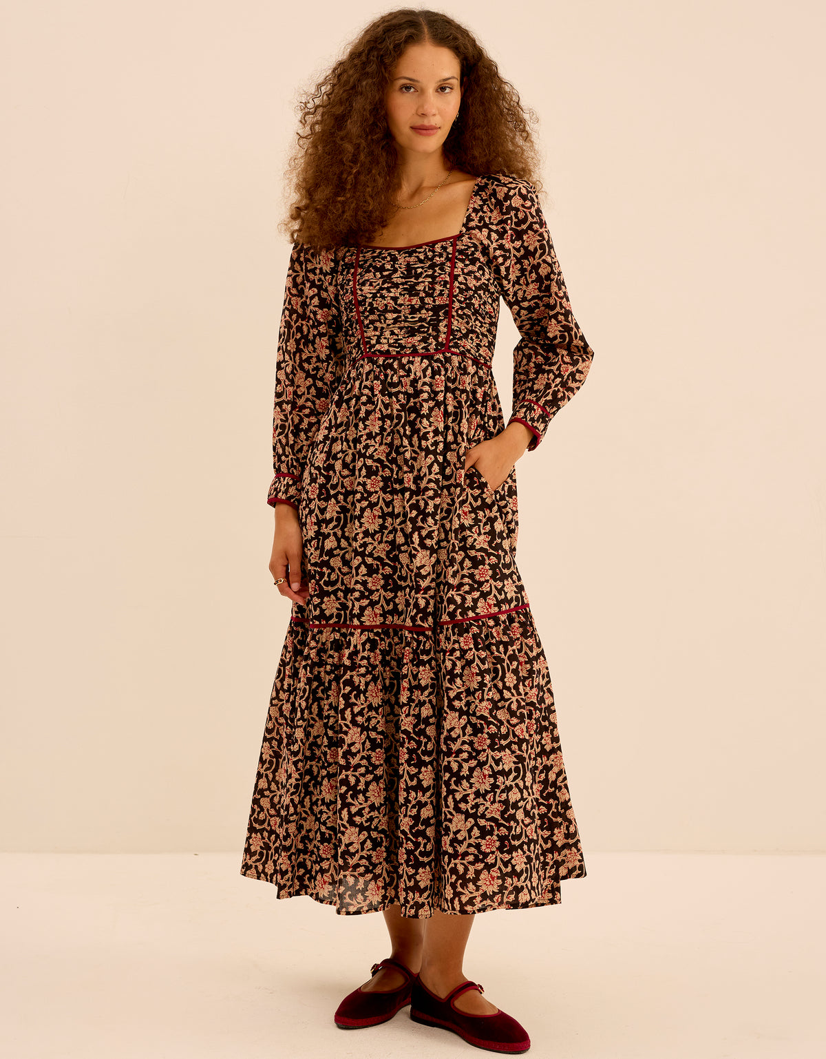 Pink City Prints Chanderi Jaal Riley Dress
