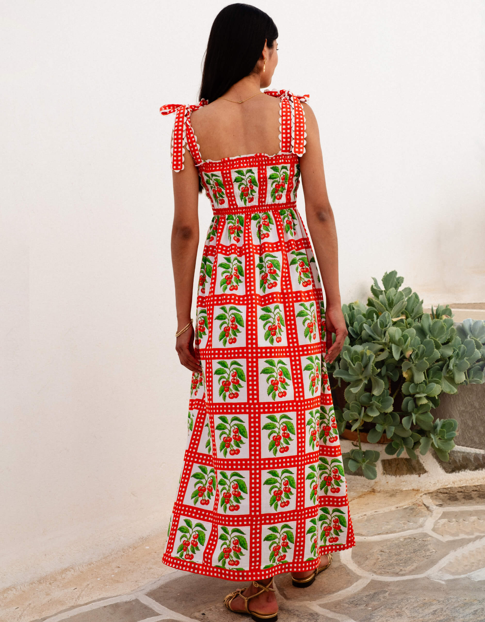 Pink City Prints Cherry Picnic Immy Dress