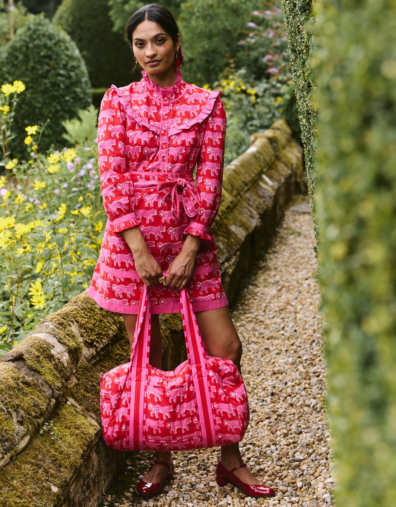 Pink City Prints Crimson Leopard Bianca Mini