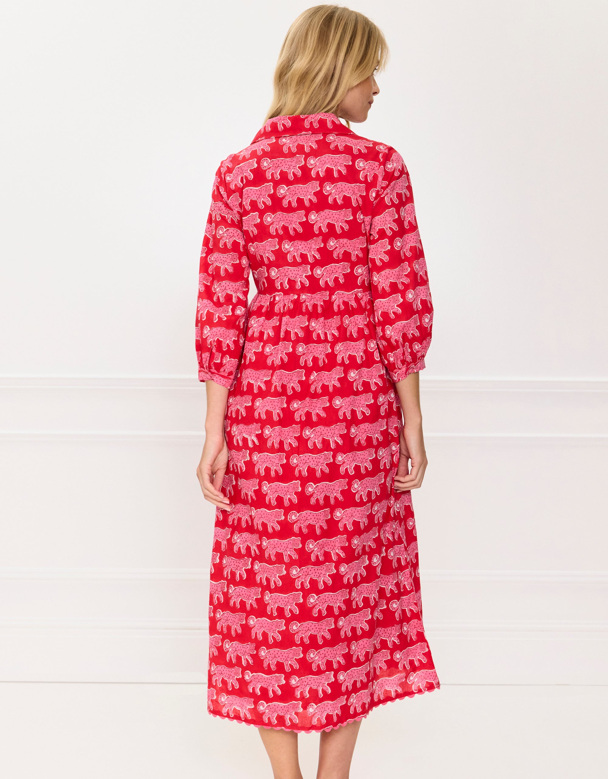 Pink City Prints Crimson Leopard Gina Dress