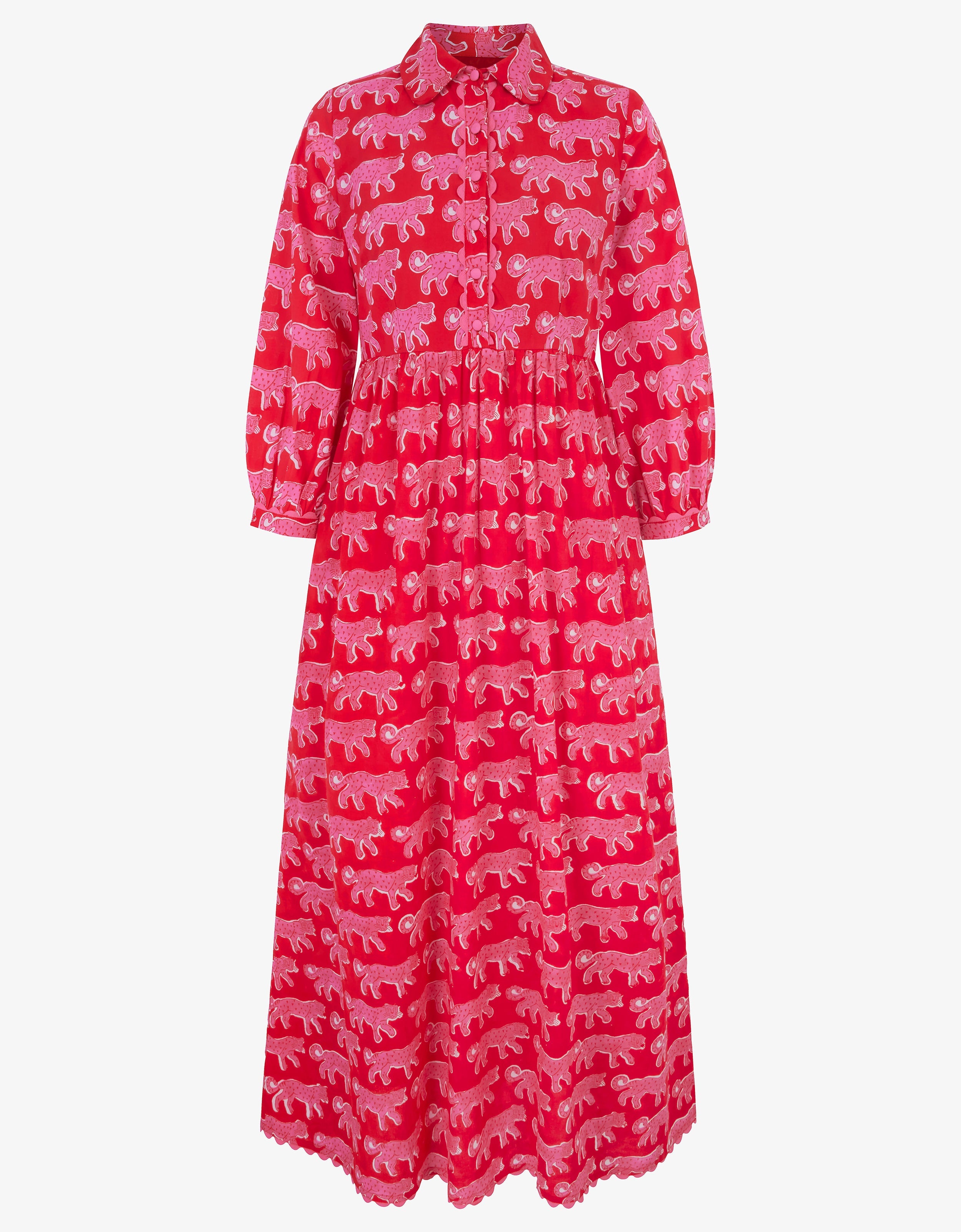 Pink City Prints Crimson Leopard Gina Dress