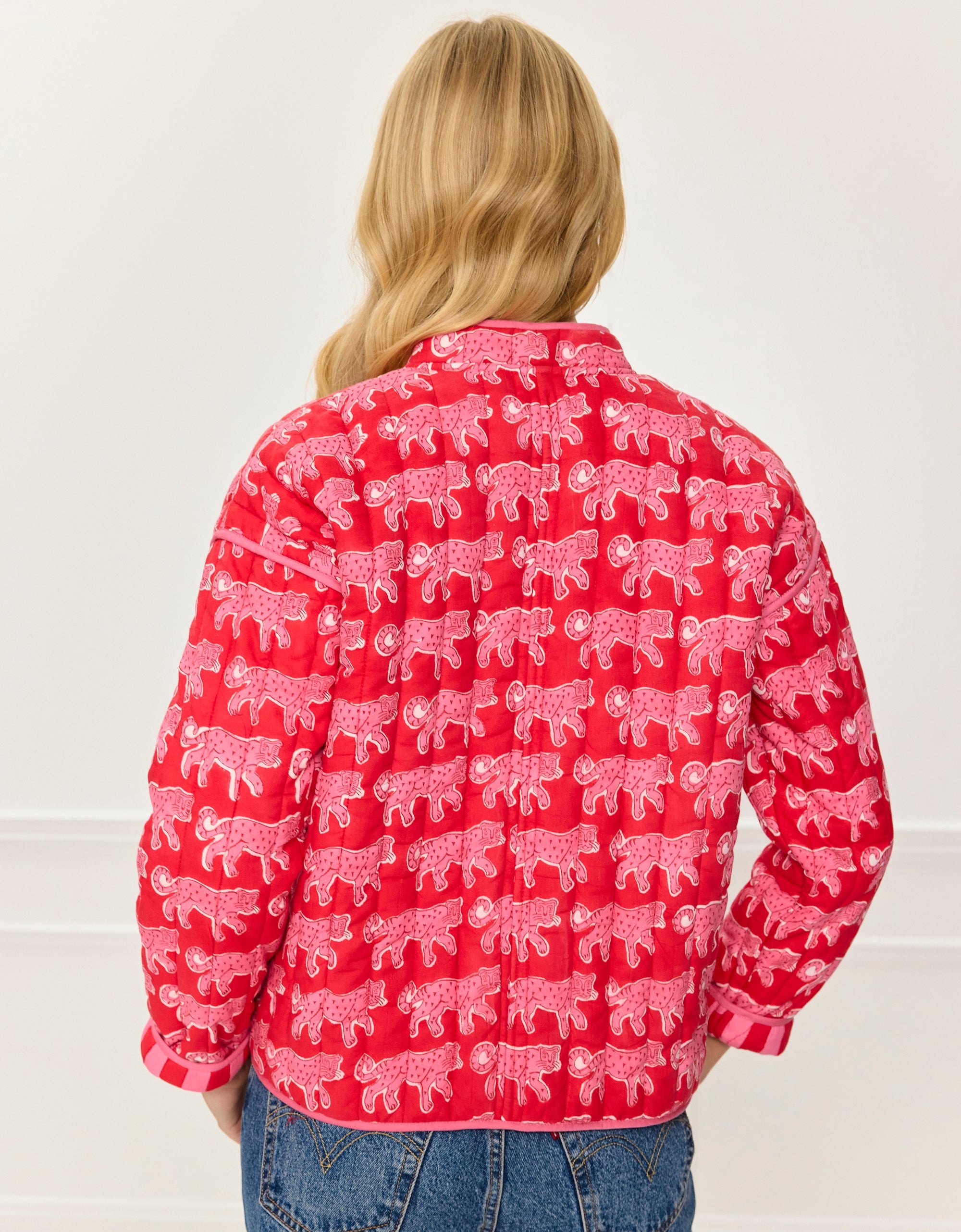 Pink City Prints Crimson Leopard Penny Jacket