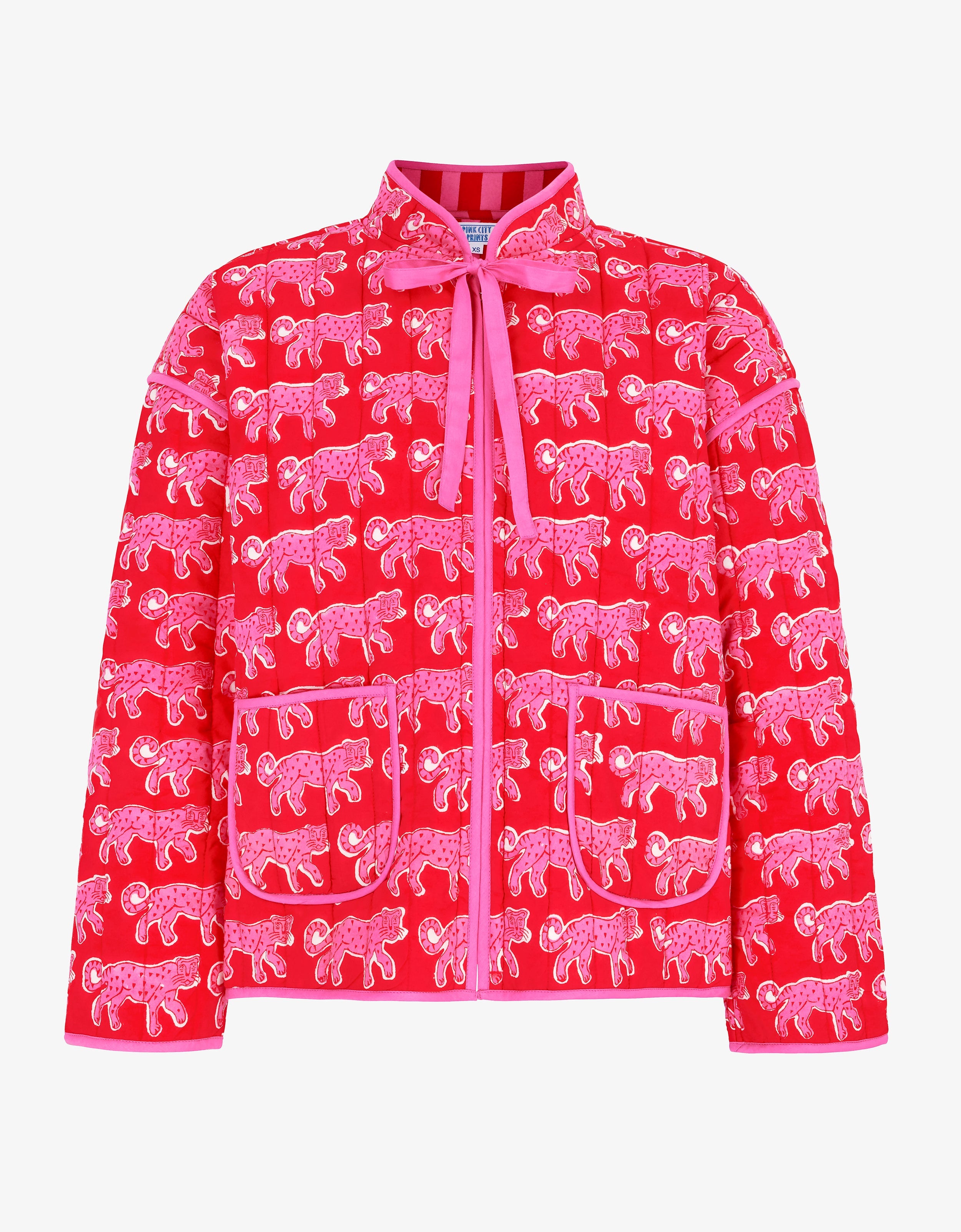 Pink City Prints Crimson Leopard Penny Jacket