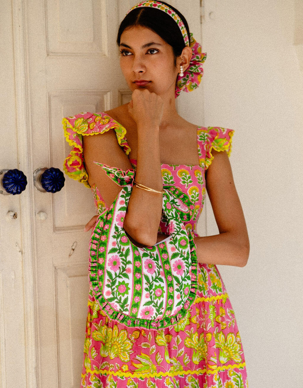 Pink City Prints Emerald Border Clutch