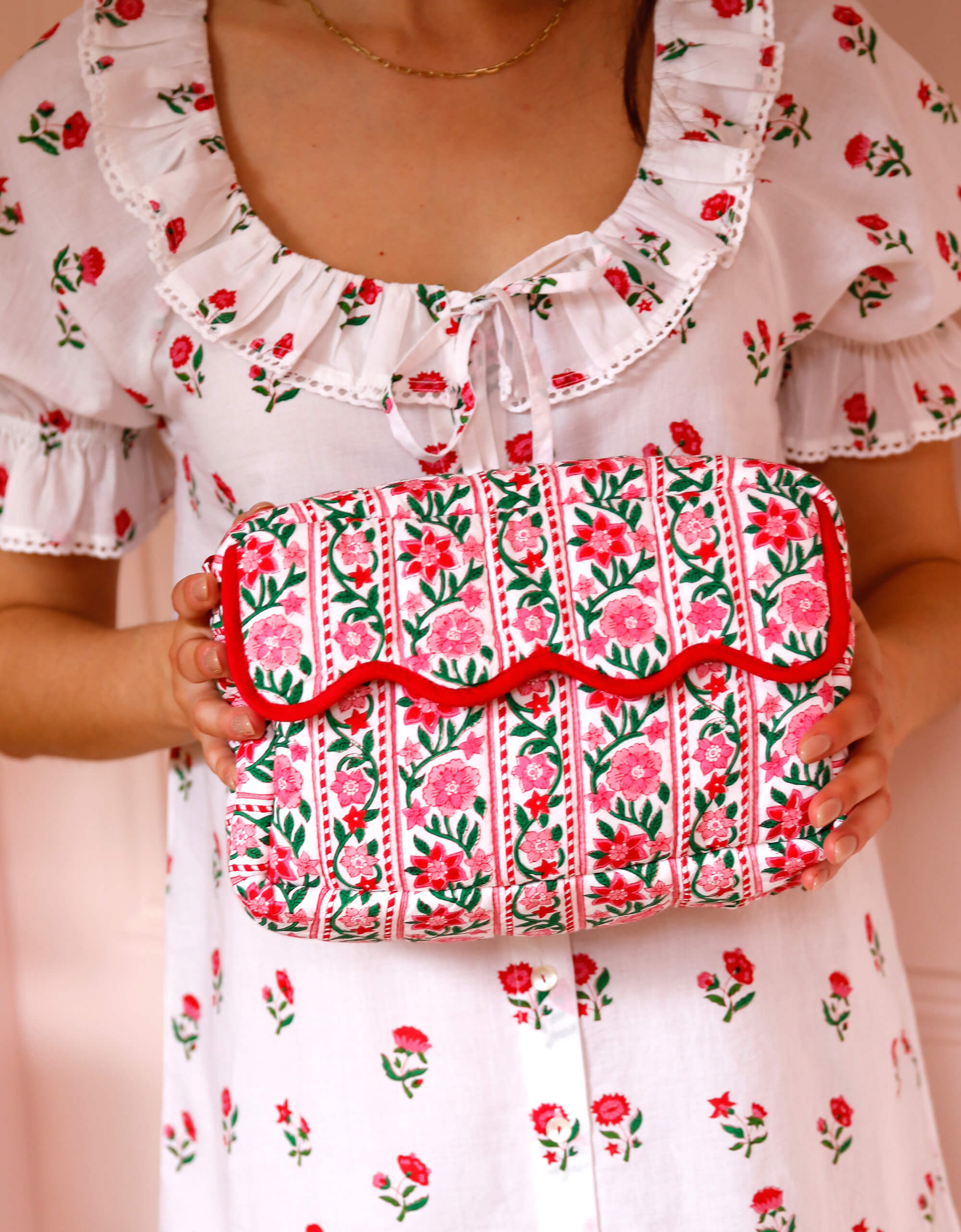 Pink City Prints Festive Border Washbag