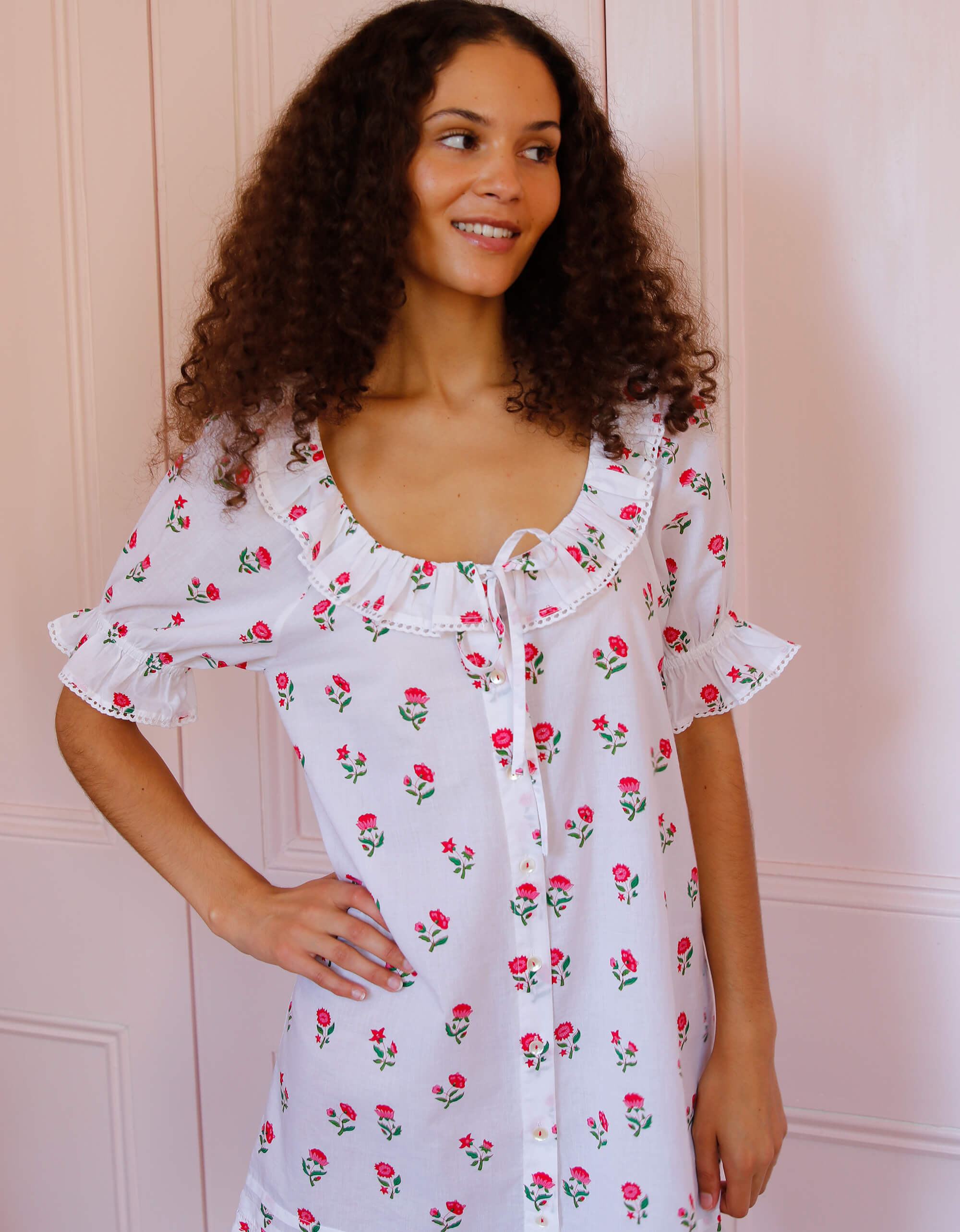 Pink City Prints Festive Ditsy Gloria Nightie