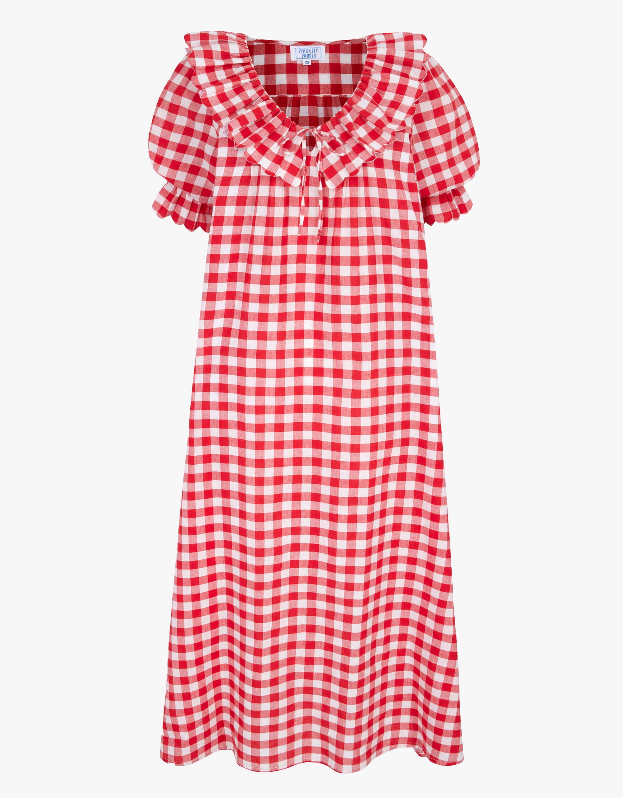 Pink City Prints Festive Gingham Ava Dress