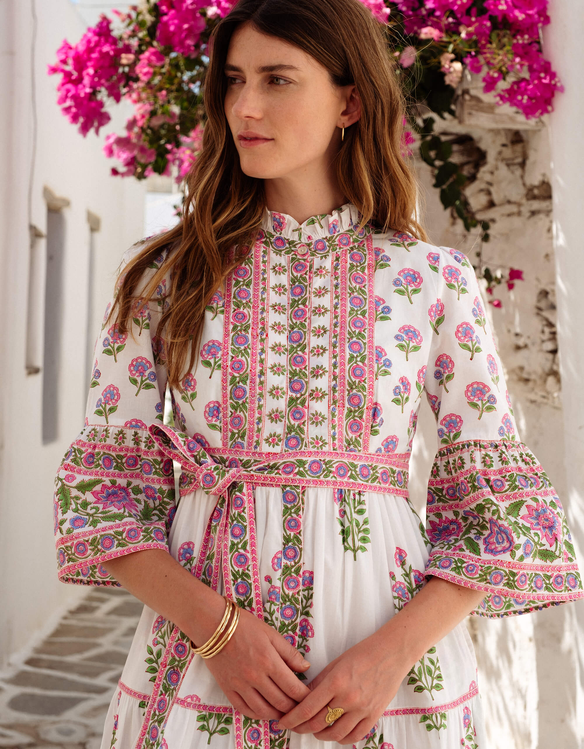 Pink City Prints Folk Mix Gemma Dress