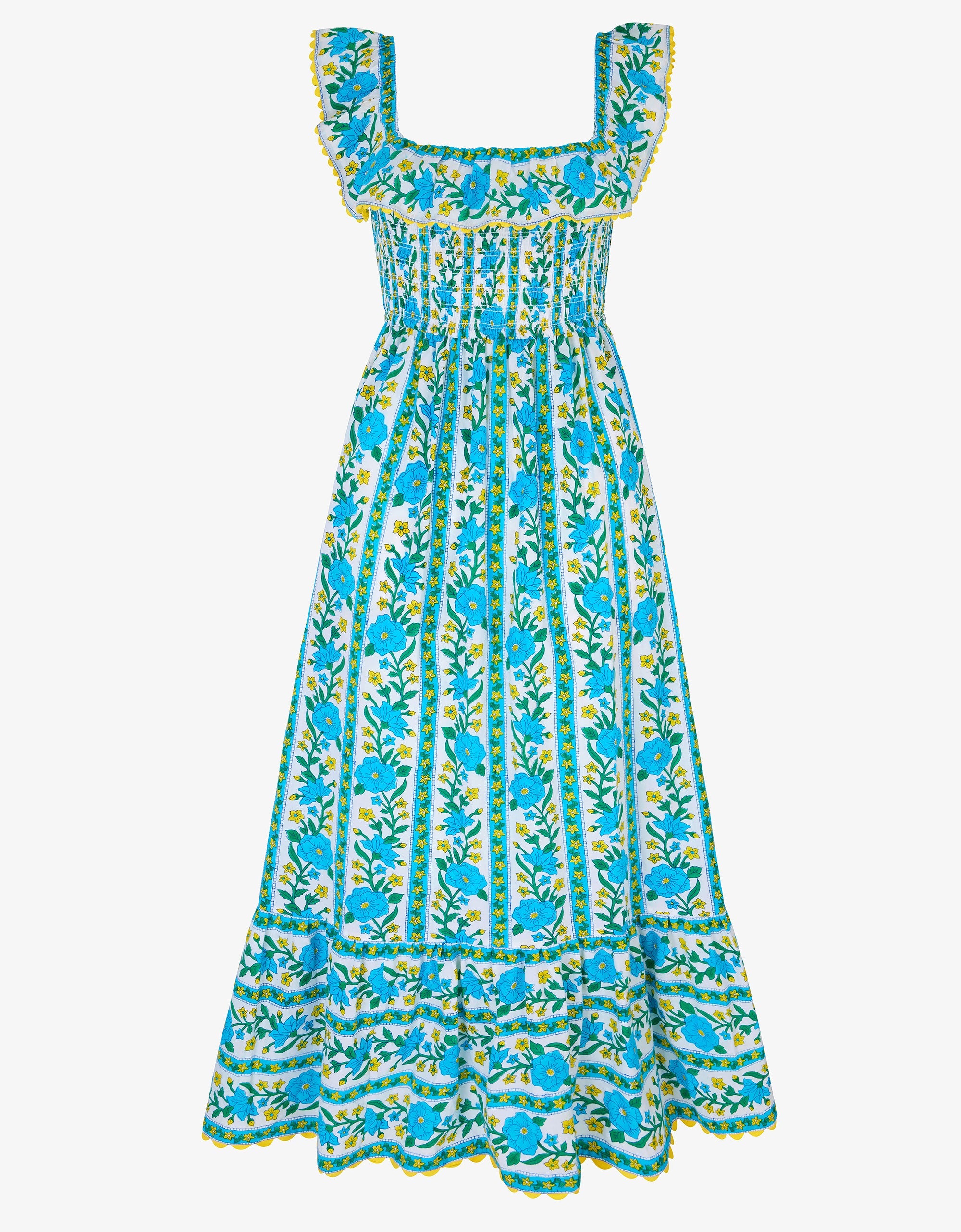 Pink City Prints Hibiscus Border Carrie Dress