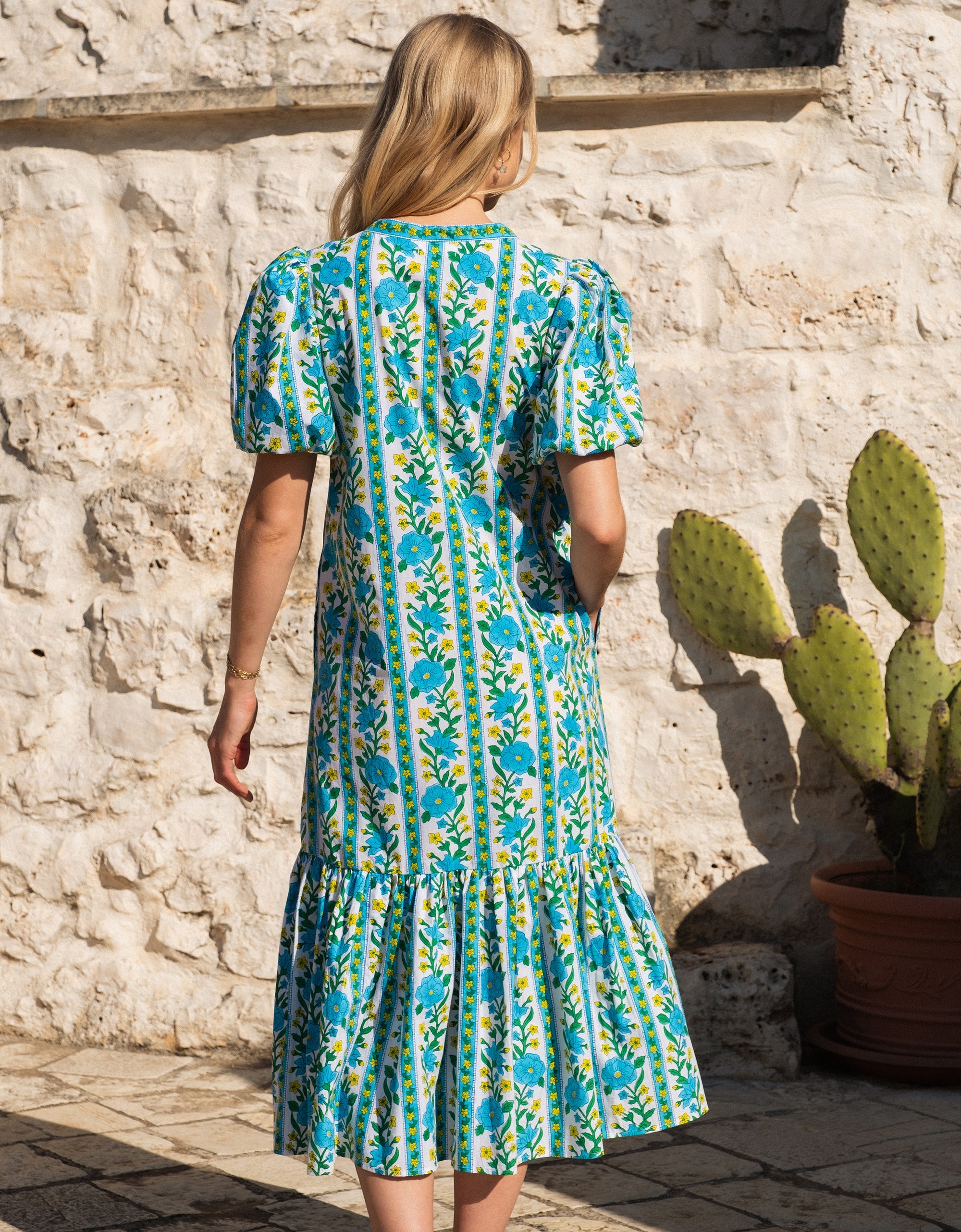 Pink City Prints Hibiscus Border Daisy Dress