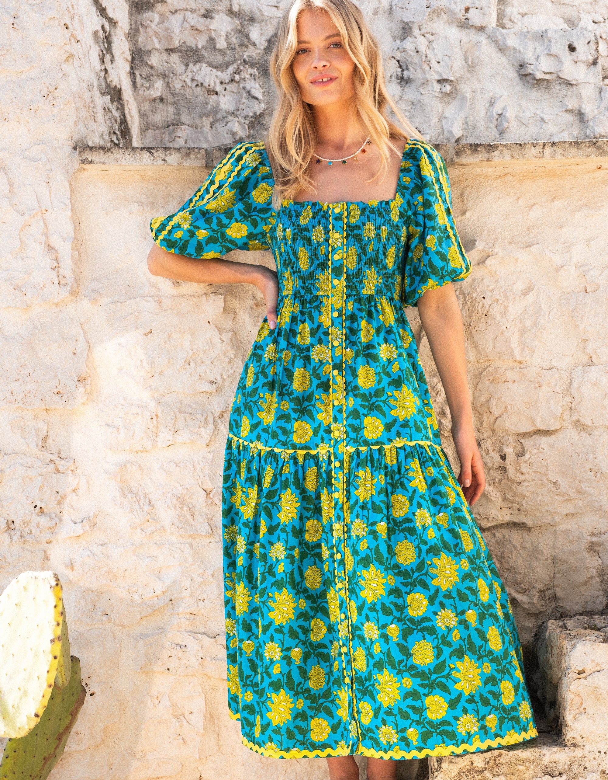 Pink City Prints Hibiscus Jaal Colette Dress