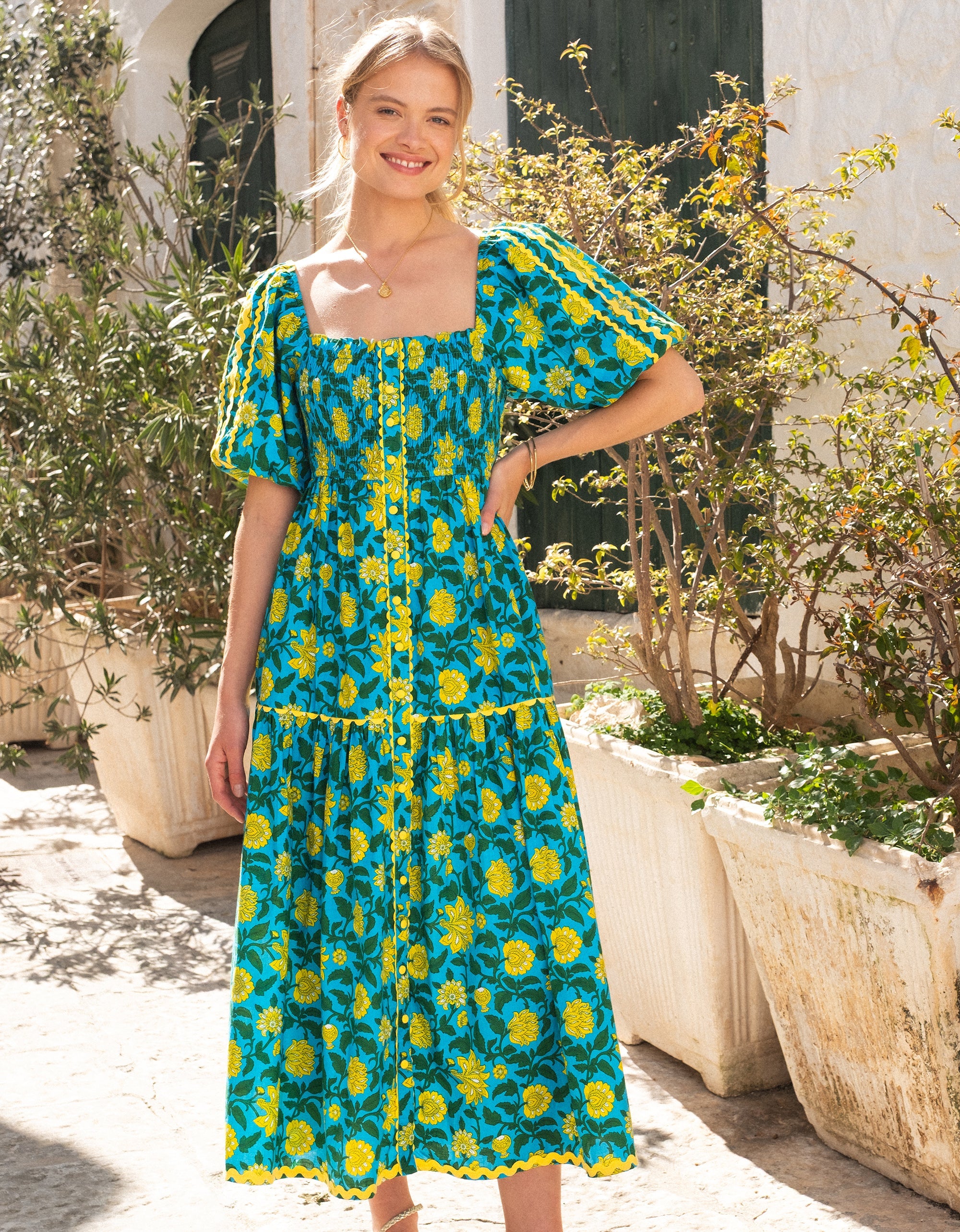 Pink City Prints Hibiscus Jaal Colette Dress