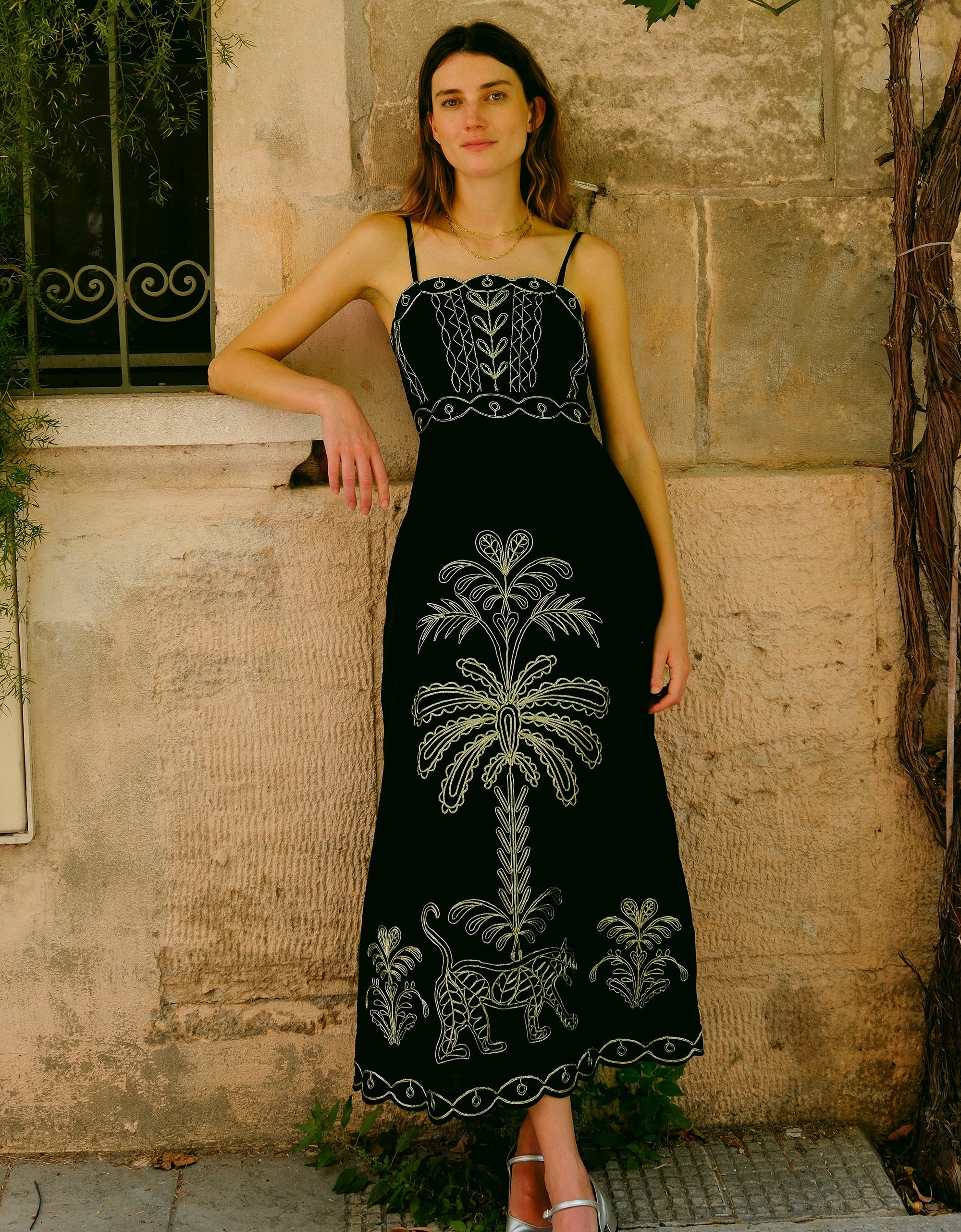 Pink City Prints Leopard Nights Embroidery Rio Dress