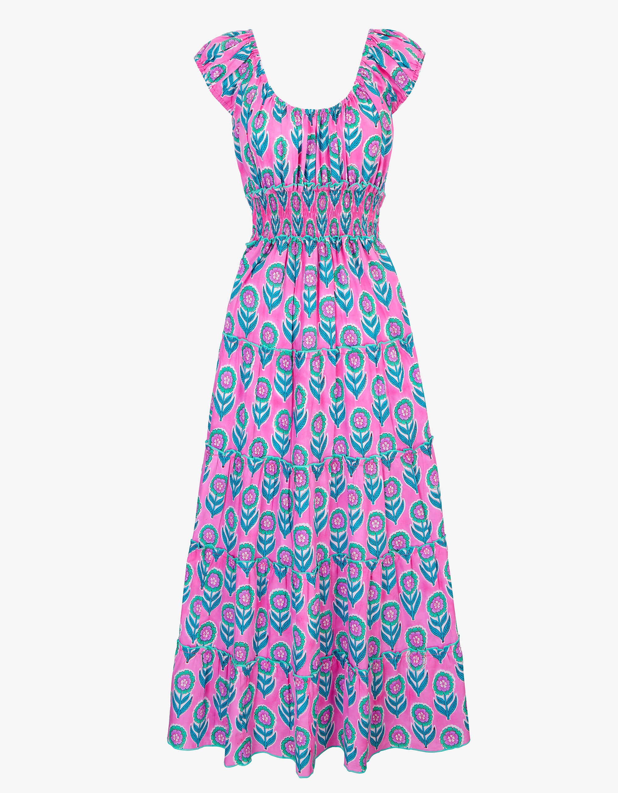 Rah Rah Dress | Lilac & Mint Green Floral Midi
