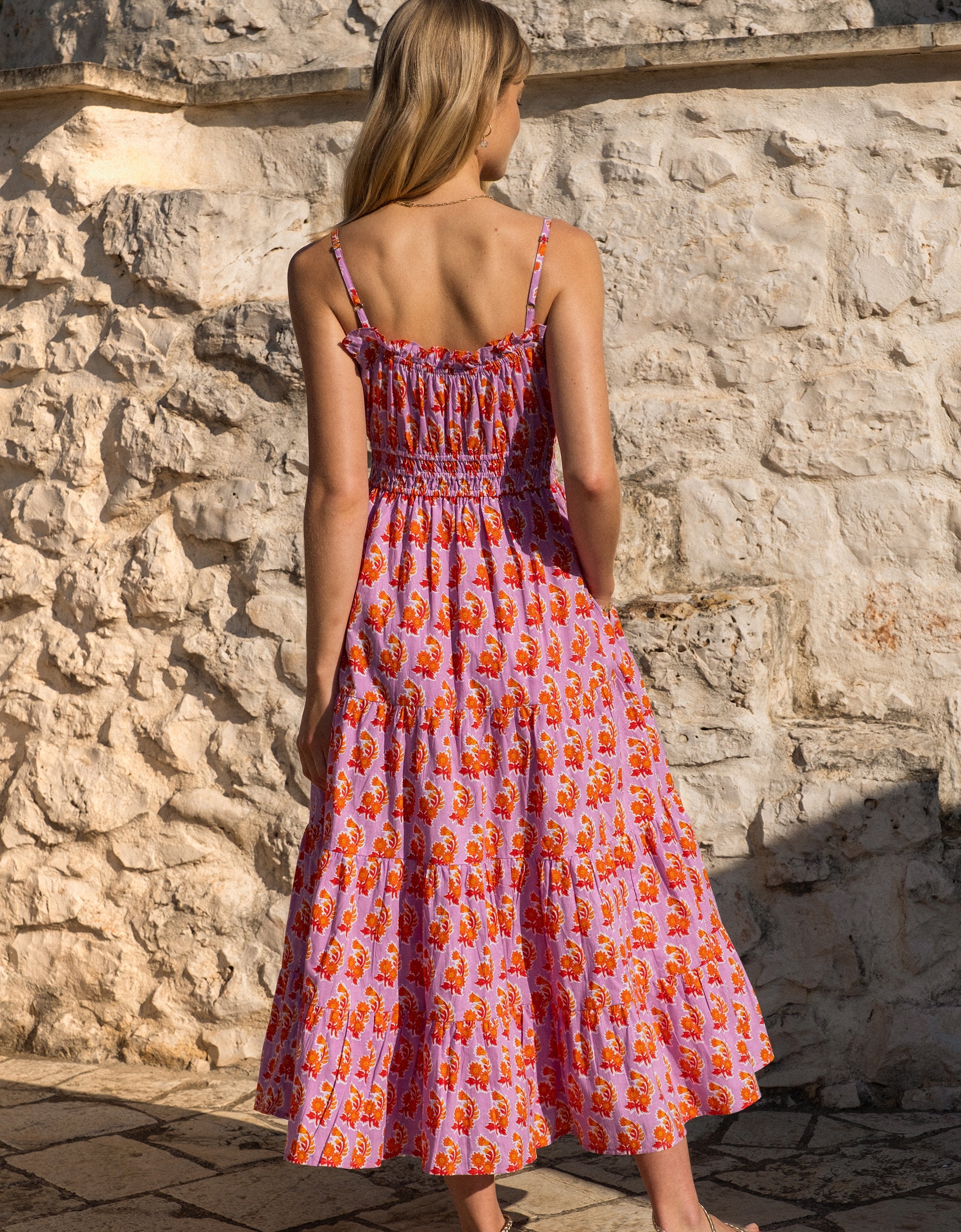 Pink City Prints Lilac Zinnia Seychelles Dress