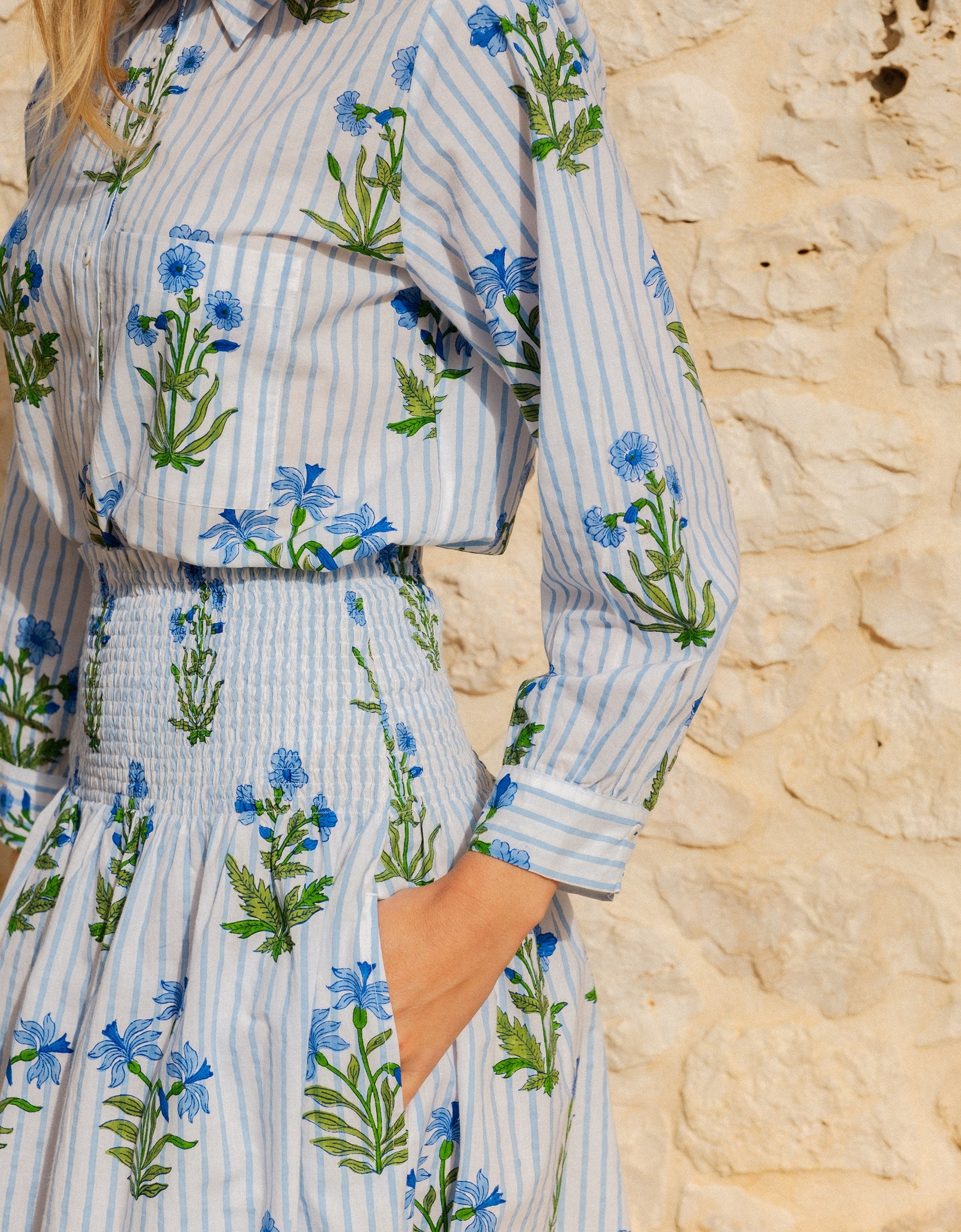 Pink City Prints Lily Stripe Alba Shirt