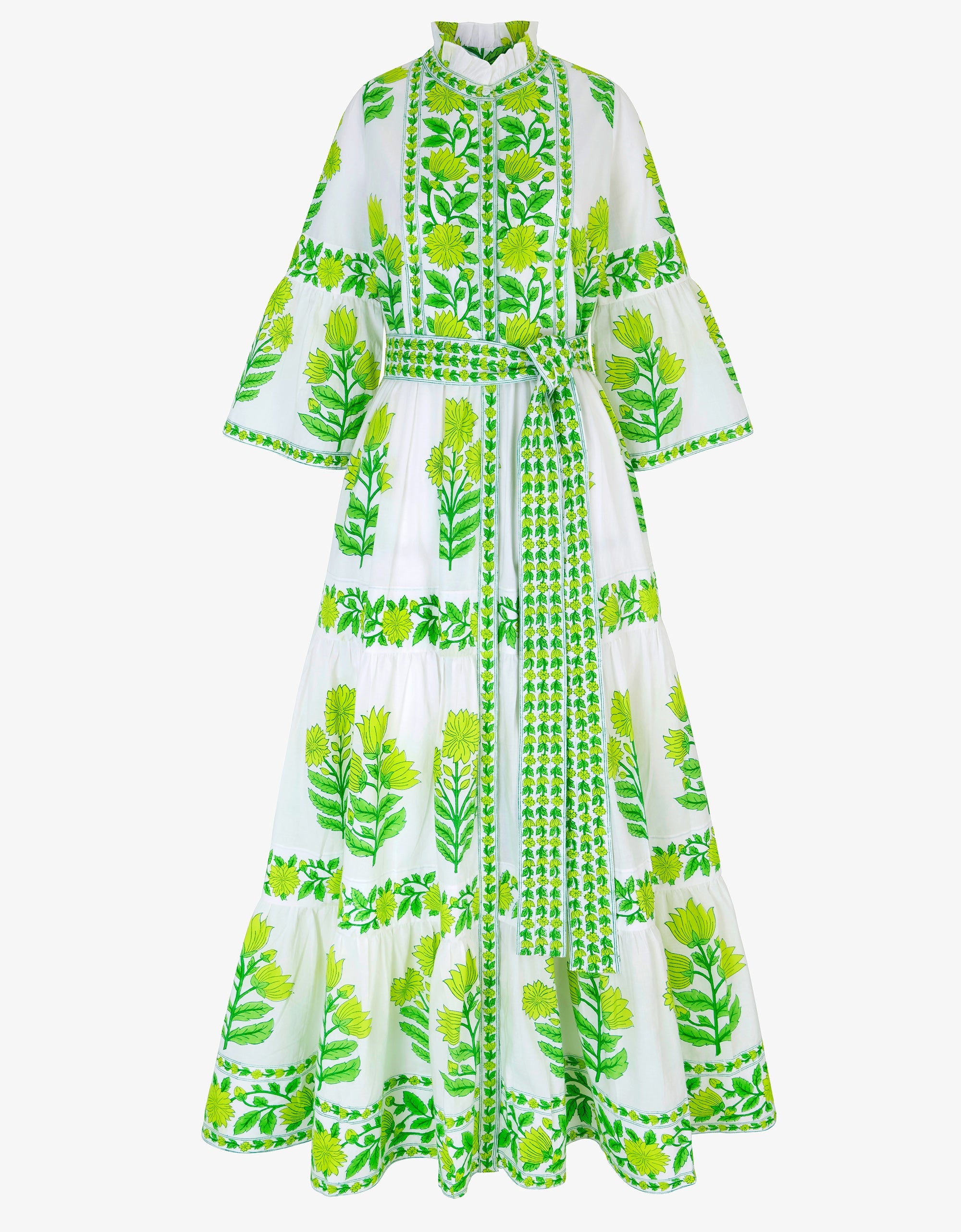 Pink City Prints Lime Botanics Gemma Dress