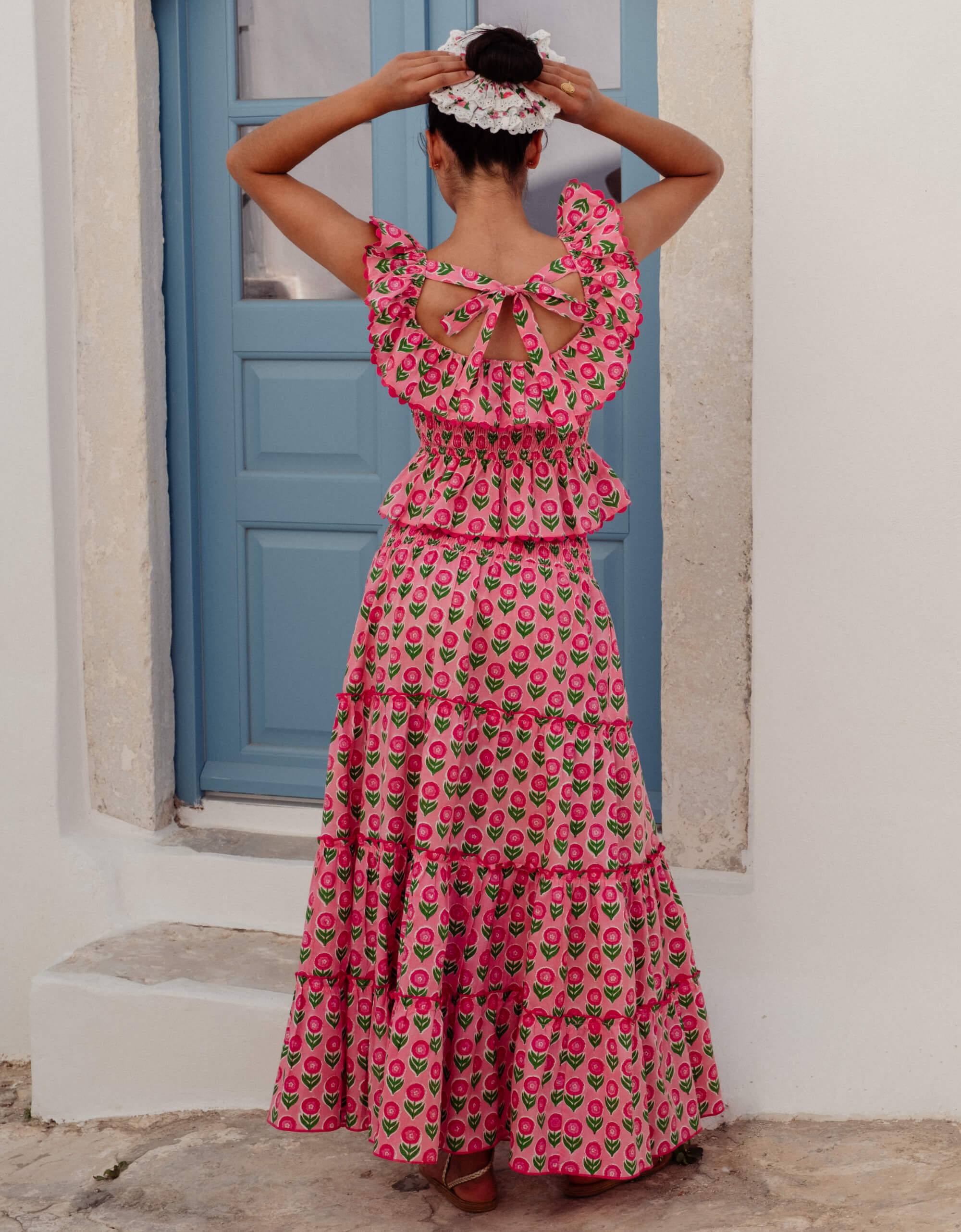 Pink City Prints Marigold Blush Rah Rah Skirt