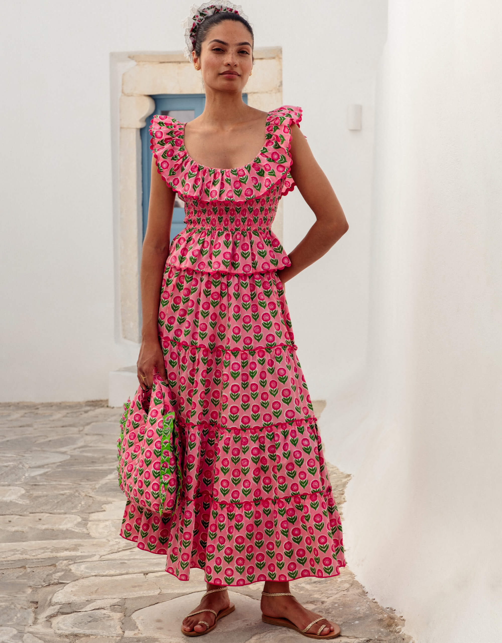 Pink City Prints Marigold Blush Rah Rah Skirt