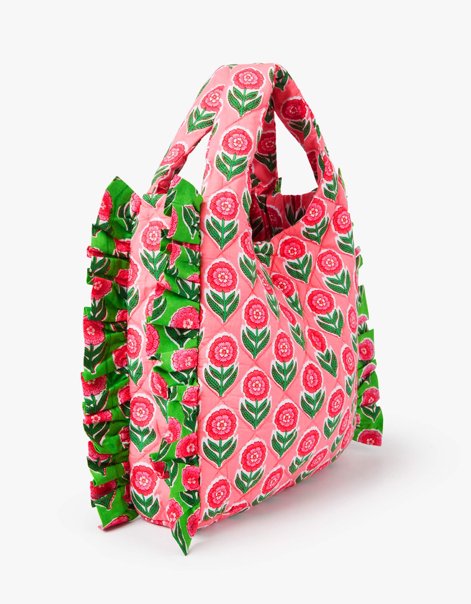 Pink City Prints Marigold Blush Ruffle Clutch