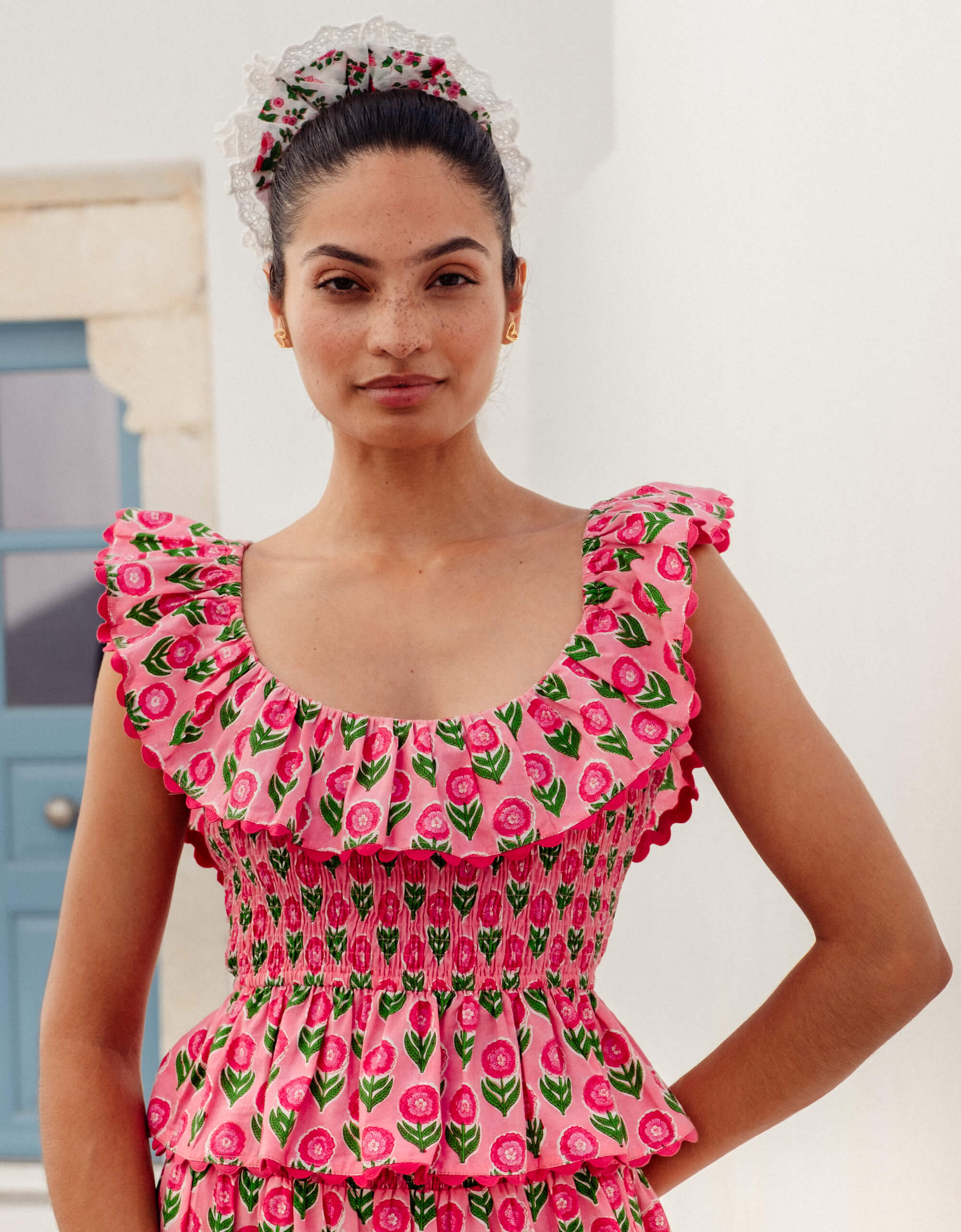 Pink City Prints Marigold Blush Susie Top