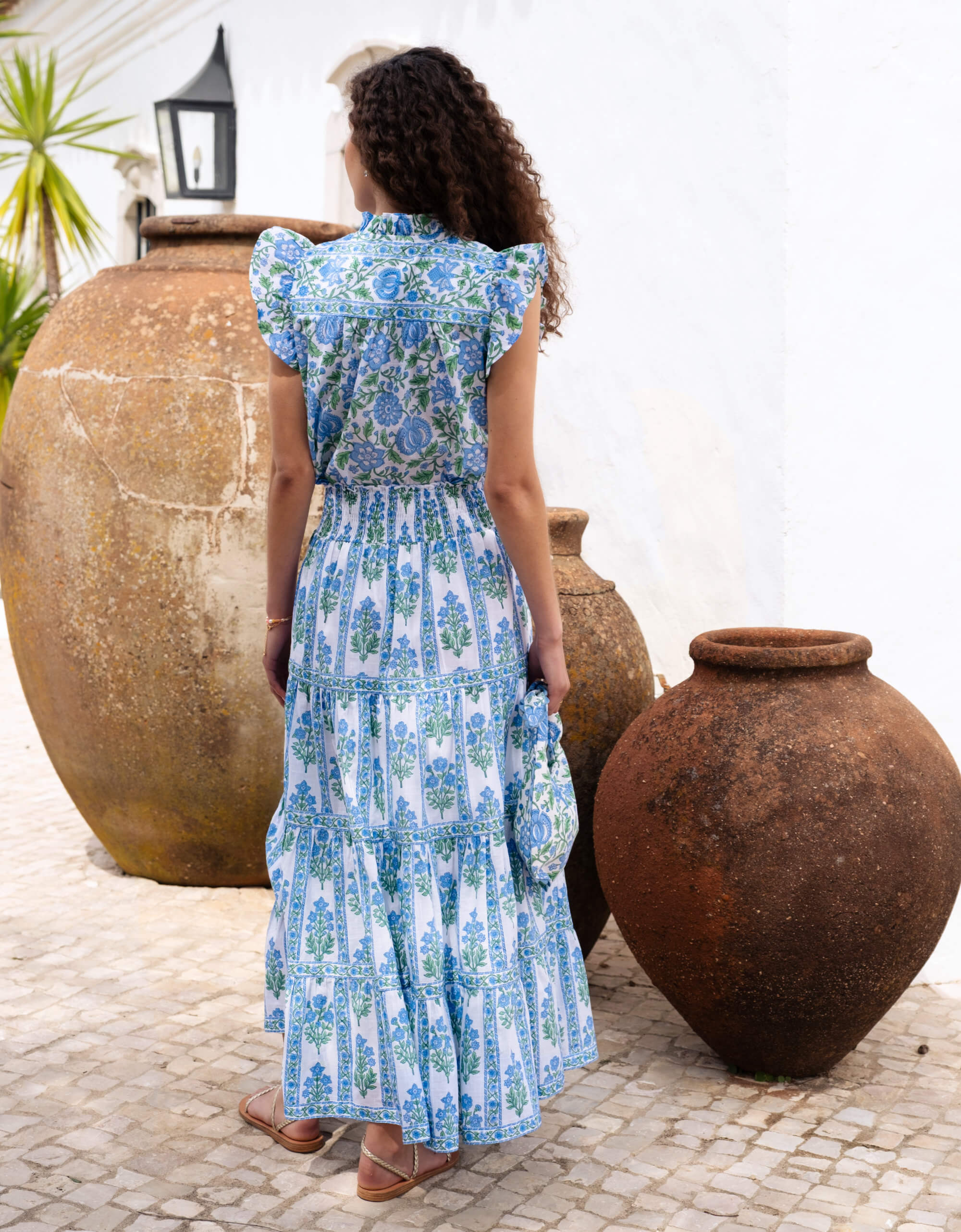 Pink City Prints Meadow Border Arles Skirt