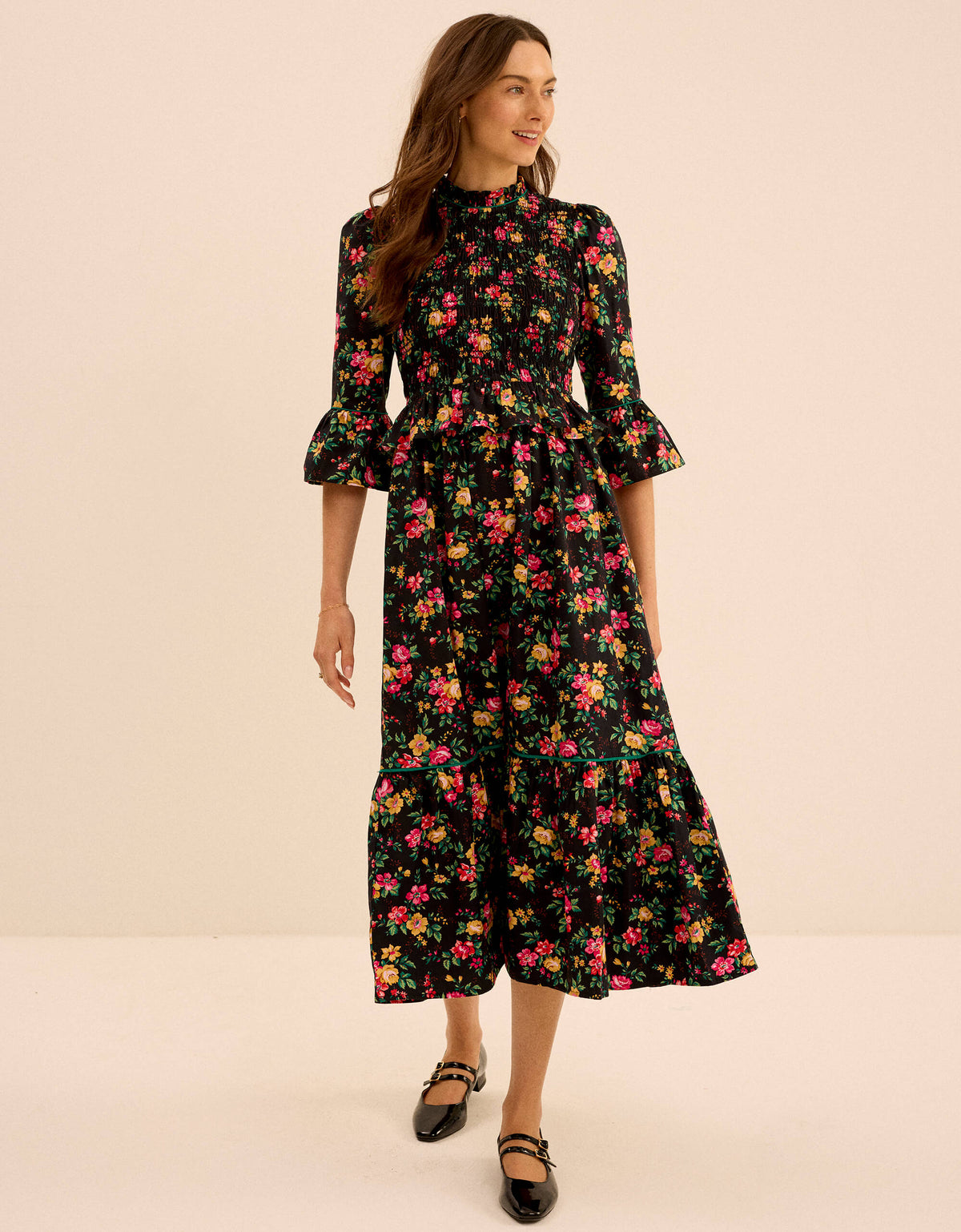 Pink City Prints Midnight Posey Ella Dress