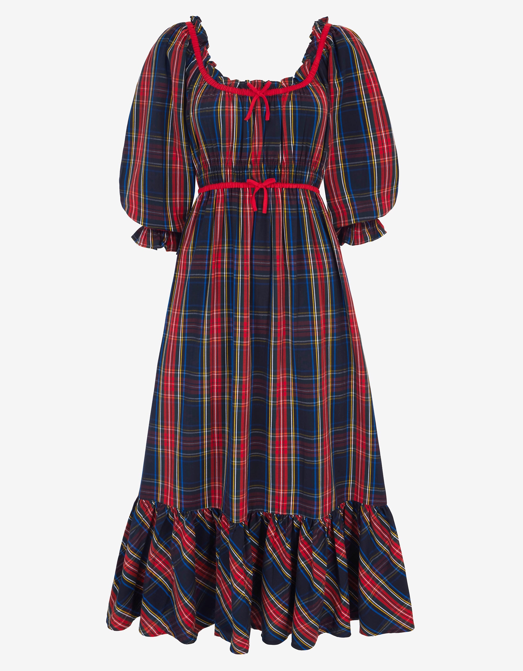 Pink City Prints Midnight Tartan Agatha Dress