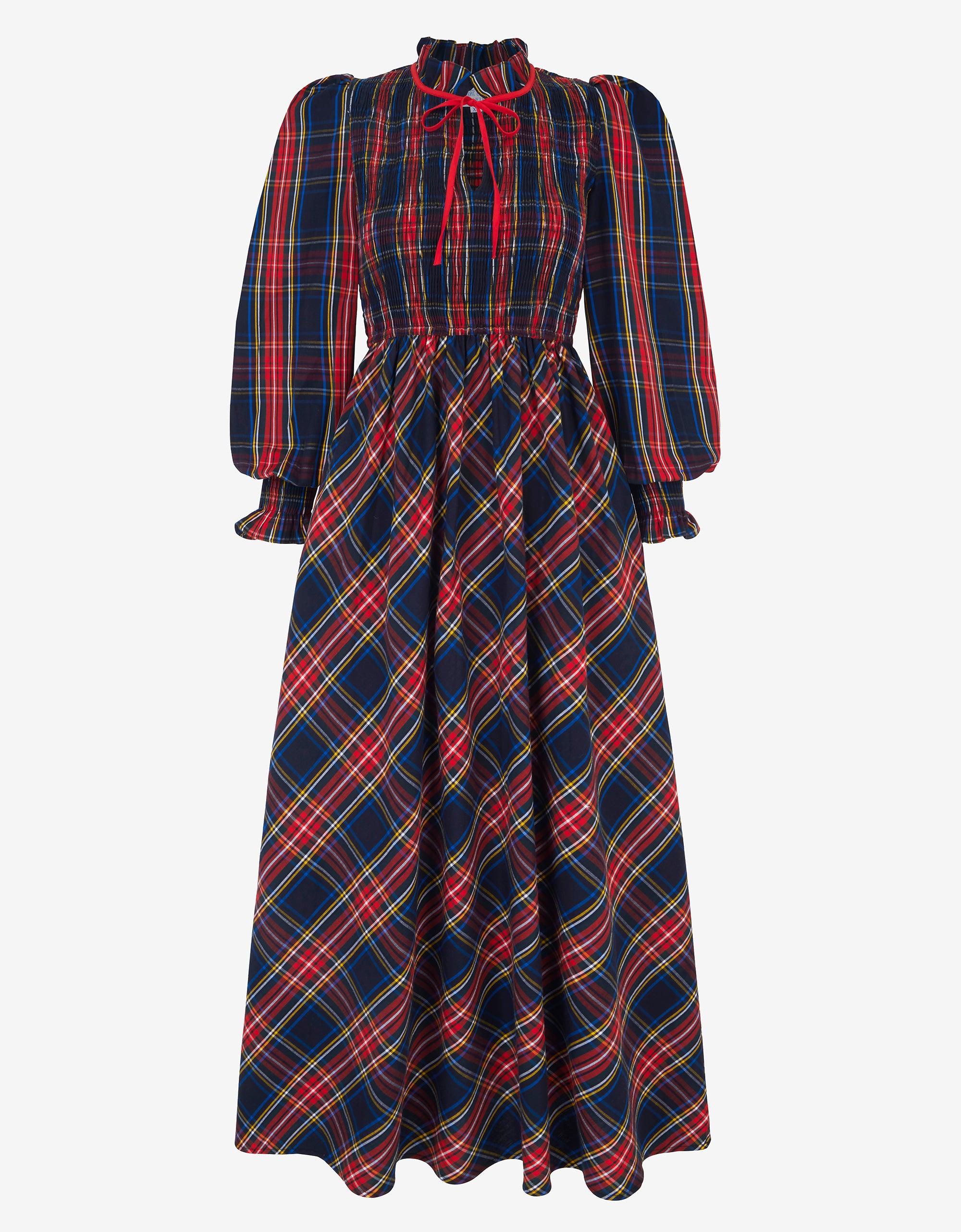 Pink City Prints Midnight Tartan Izzy Dress