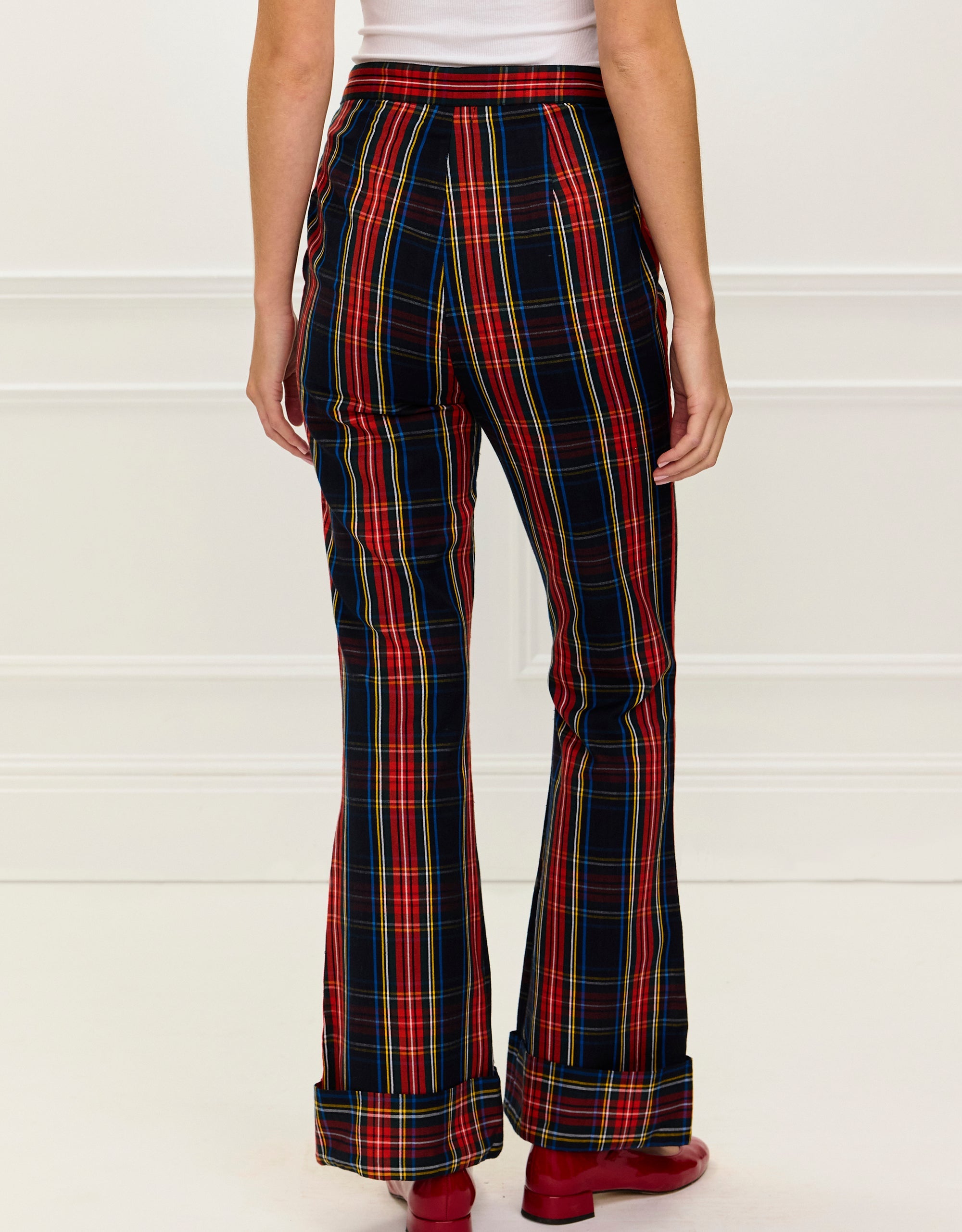 Pink City Prints Midnight Tartan Romy Trousers