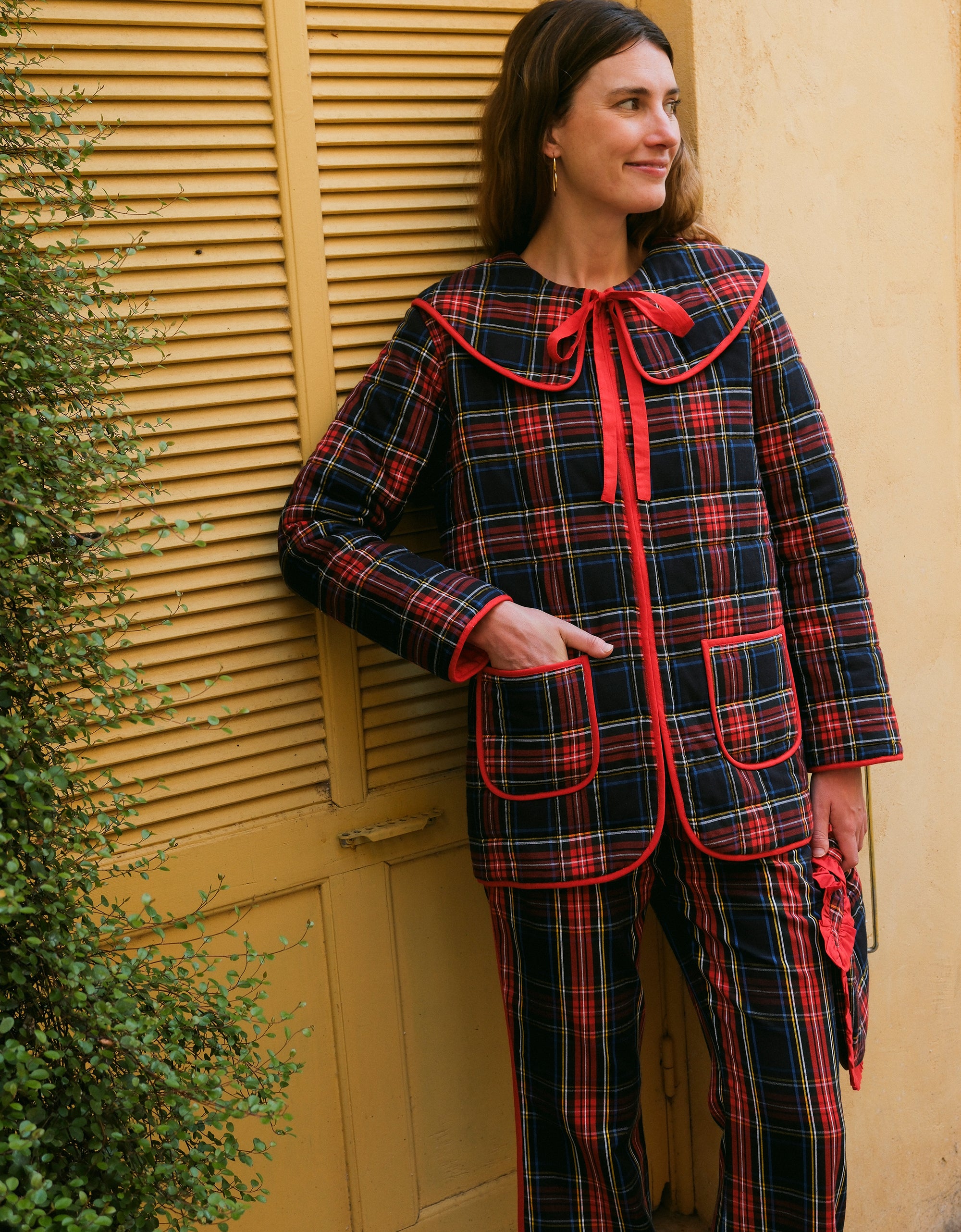 Pink City Prints Midnight Tartan Simone Jacket
