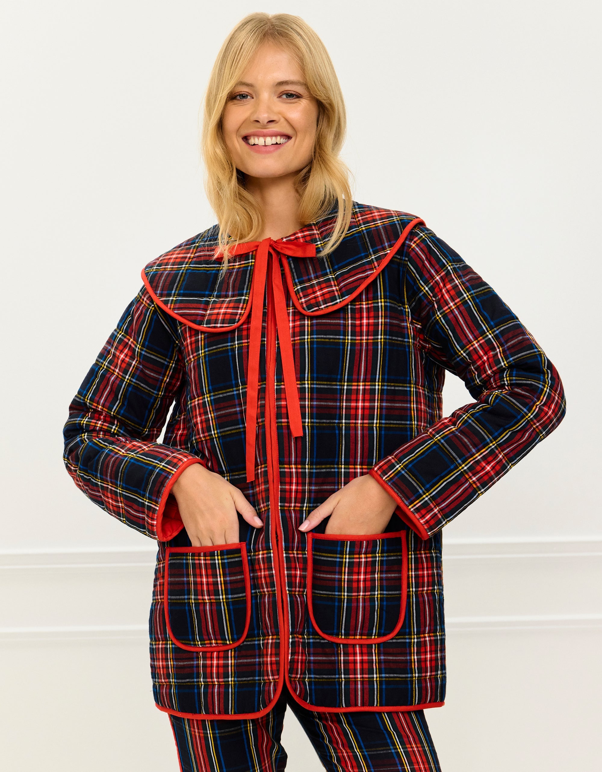Pink City Prints Midnight Tartan Simone Jacket