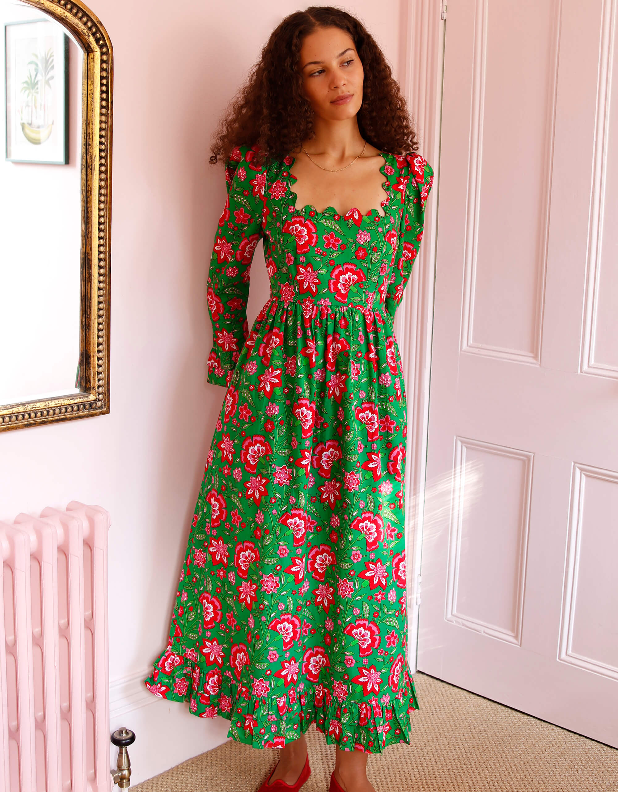 Pink City Prints Mistletoe Jaal Tilda Dress