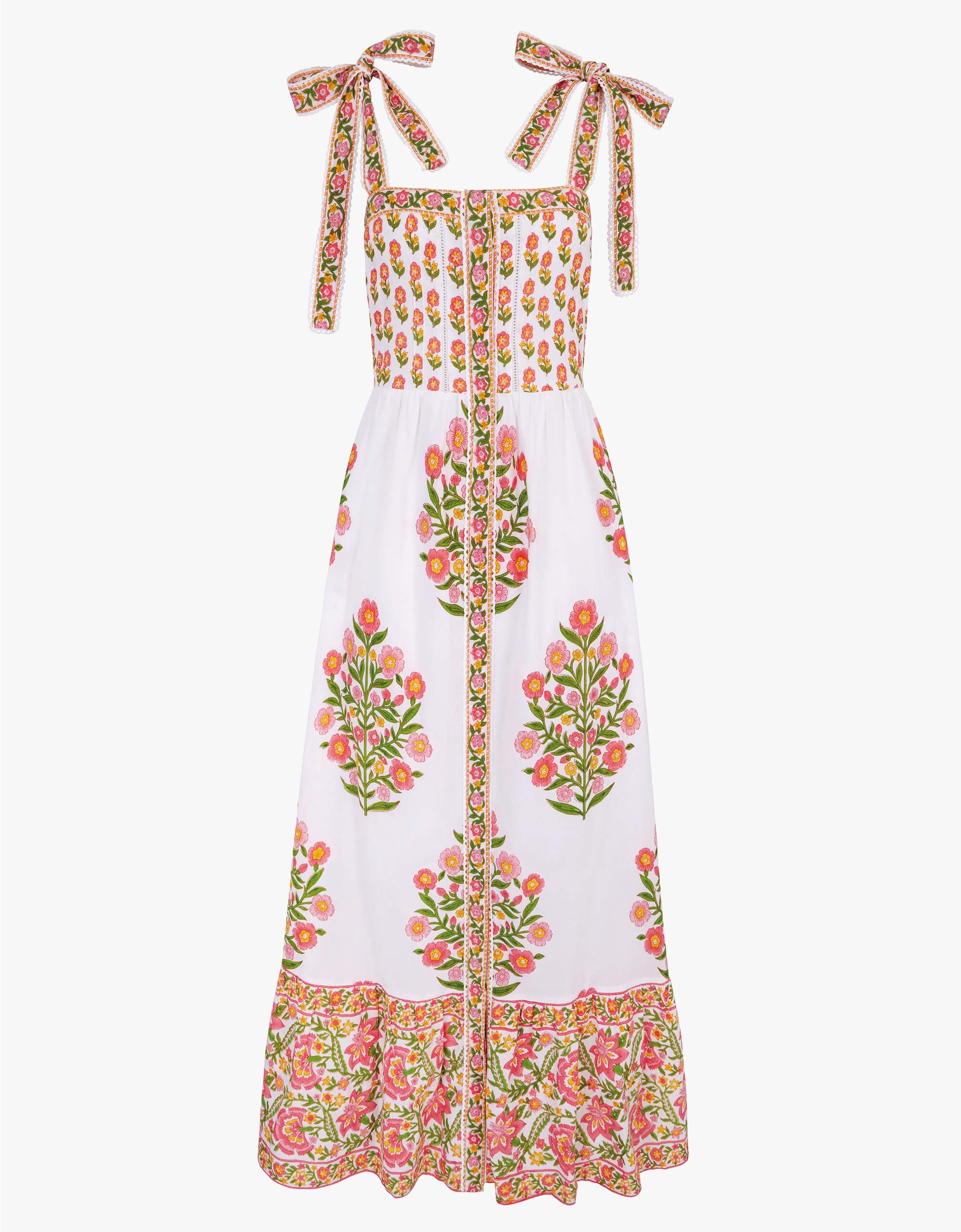 Pink City Prints Mixed Peony Elena Dress