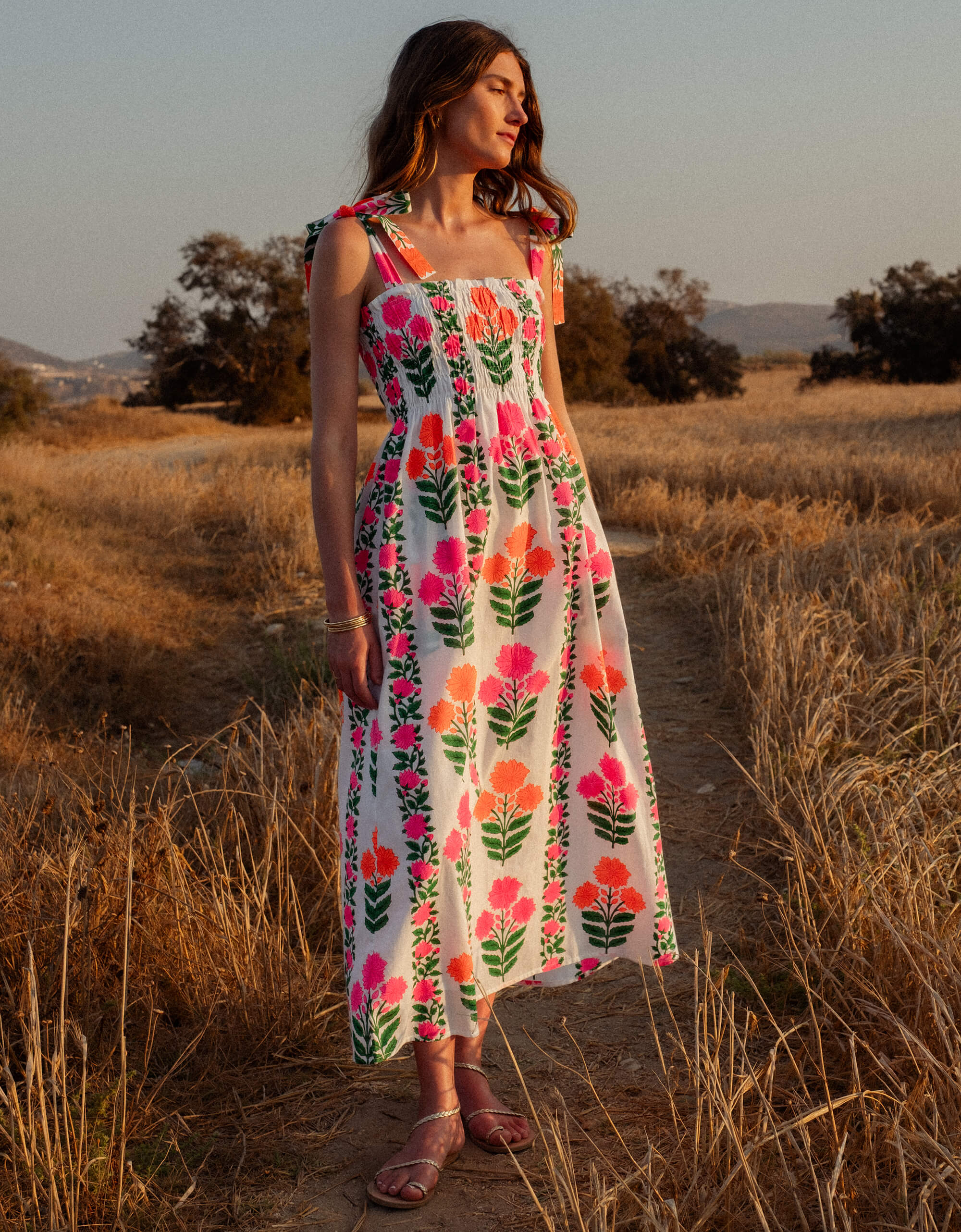 Pink City Prints Neon Border Martina Dress