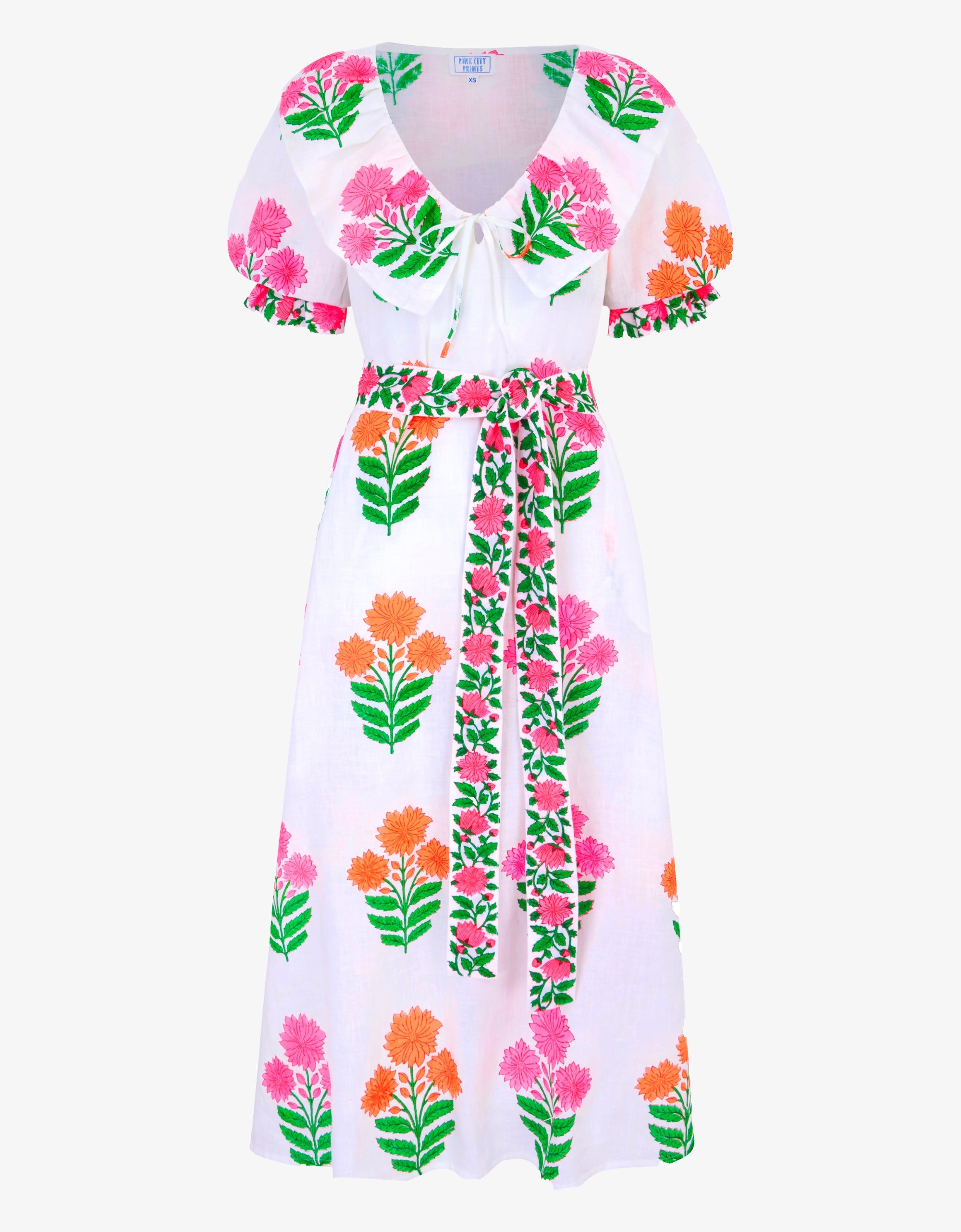 Pink City Prints Neon Buta Ava Dress