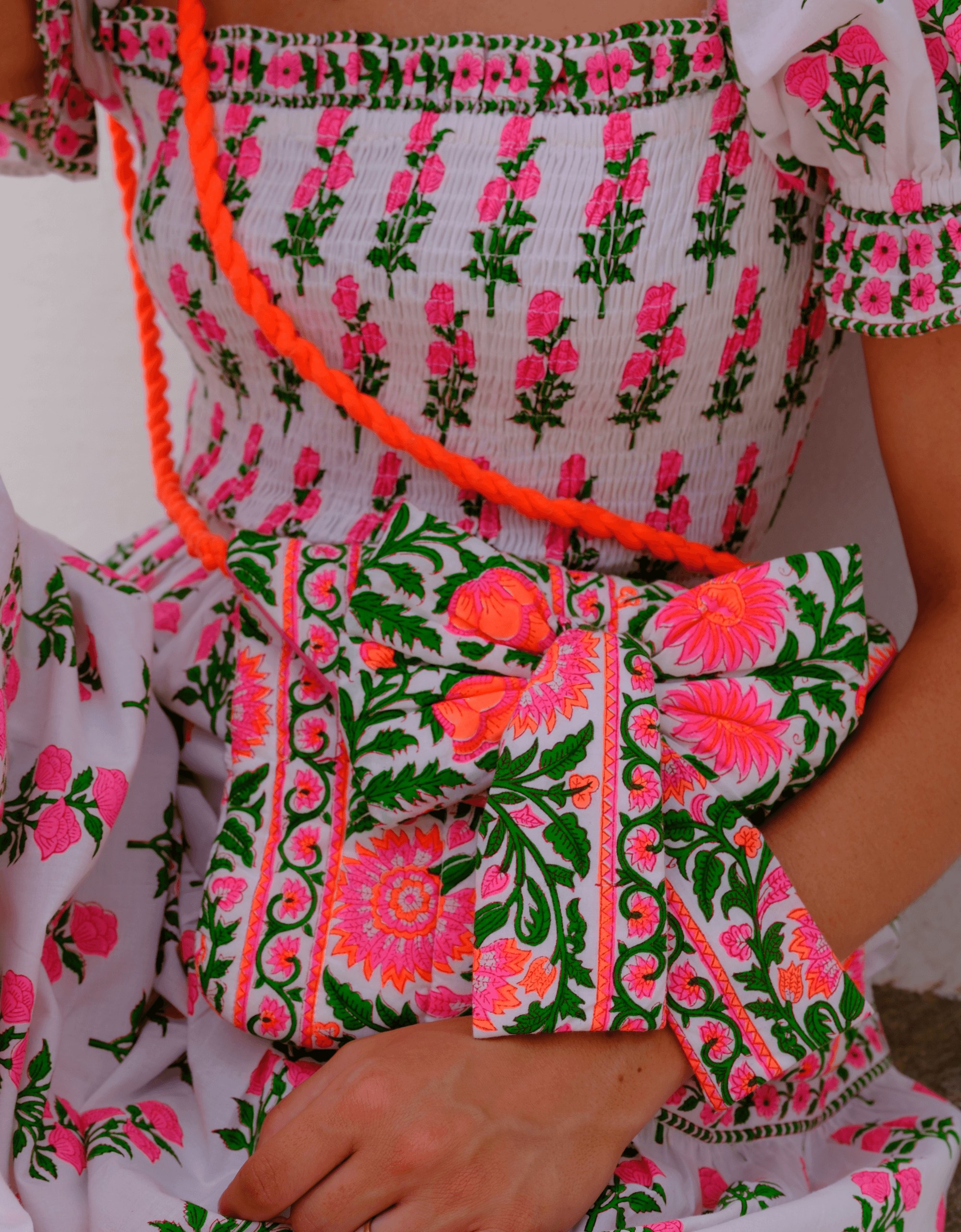 Pink City Prints Neon Buta Palermo Dress