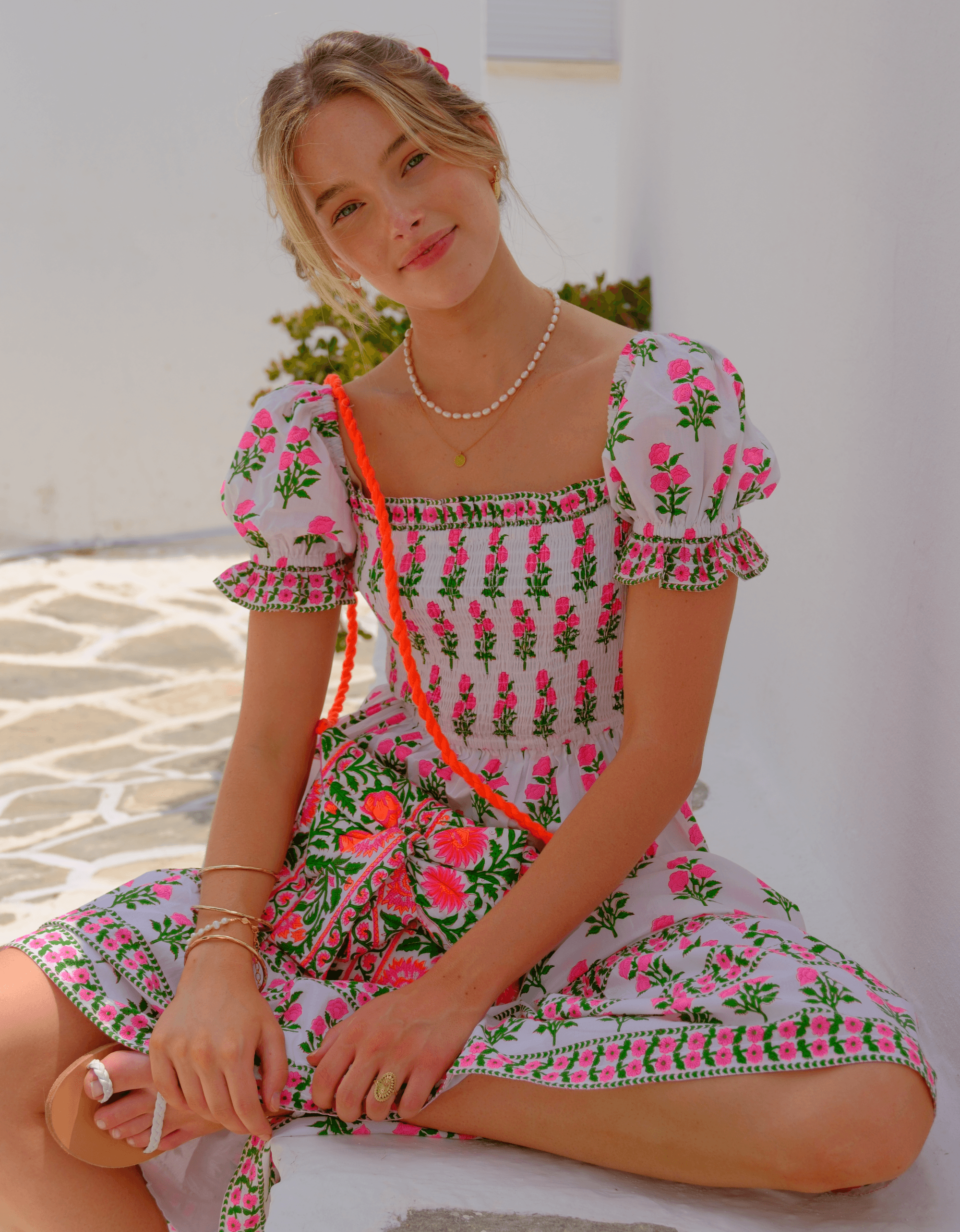Pink City Prints Neon Buta Palermo Dress
