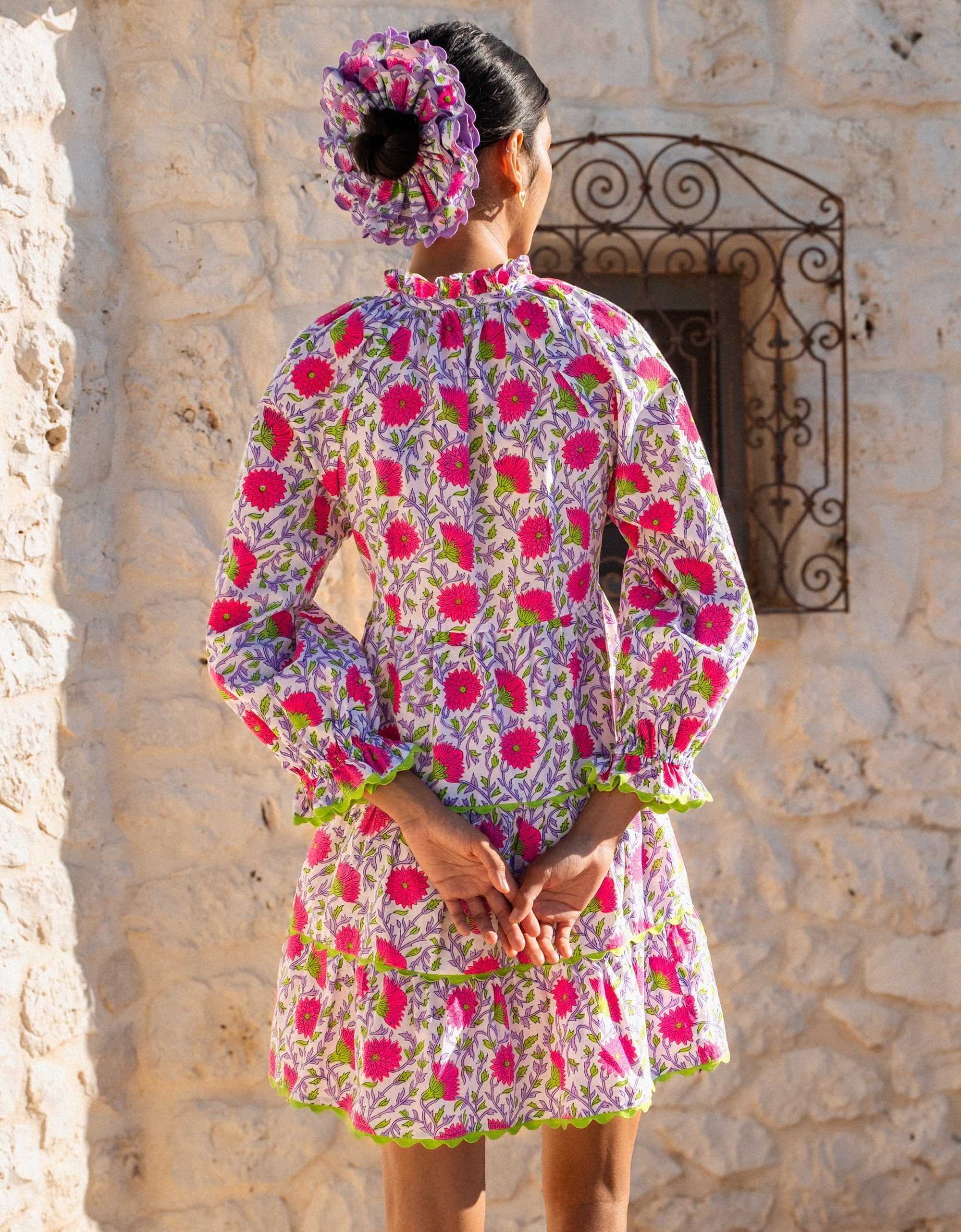 Pink City Prints Neon Camelia Luna Mini